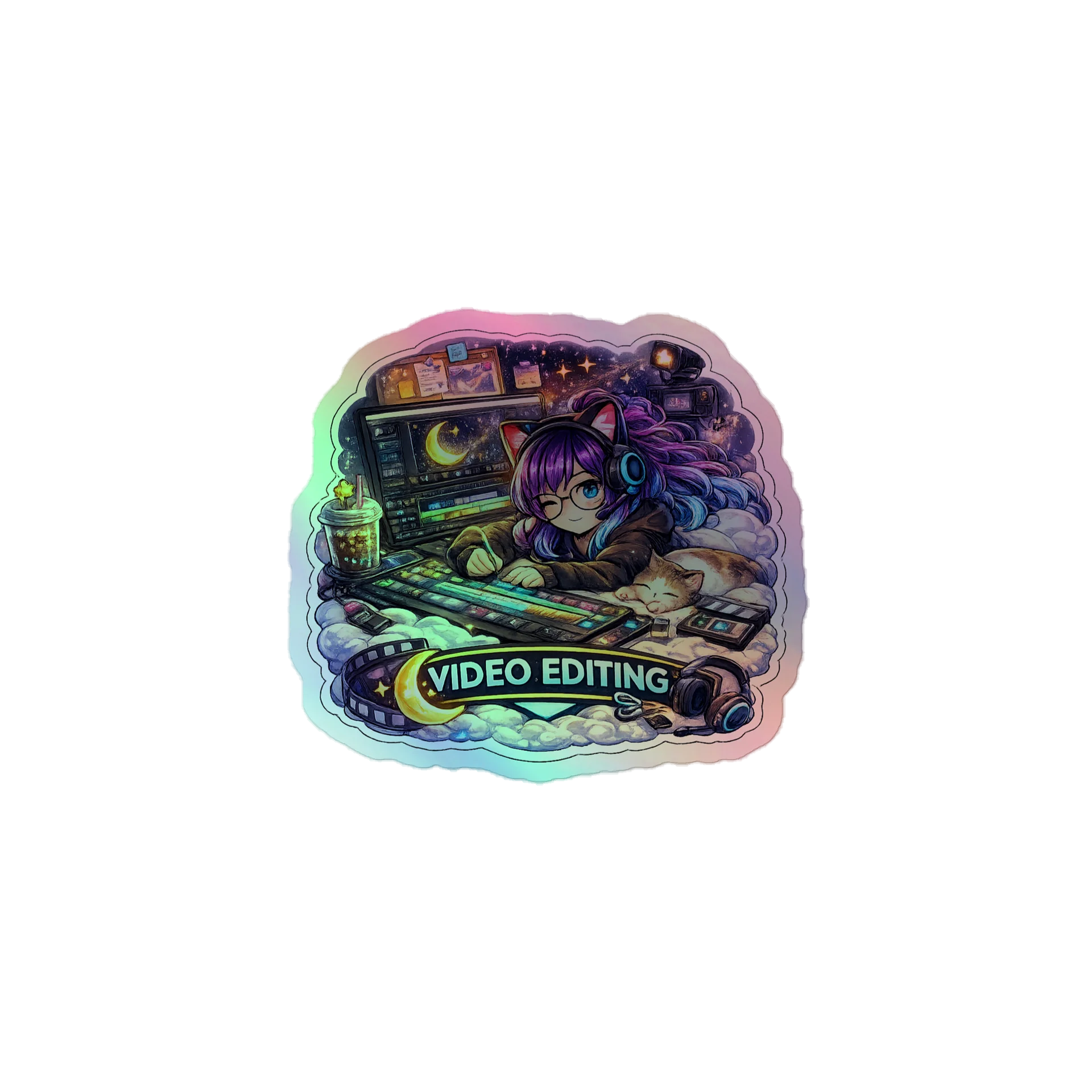 • AKC // Callie Sticker VIDEO EDITING | Holographic | Callie Emote Badge Series product image (1)