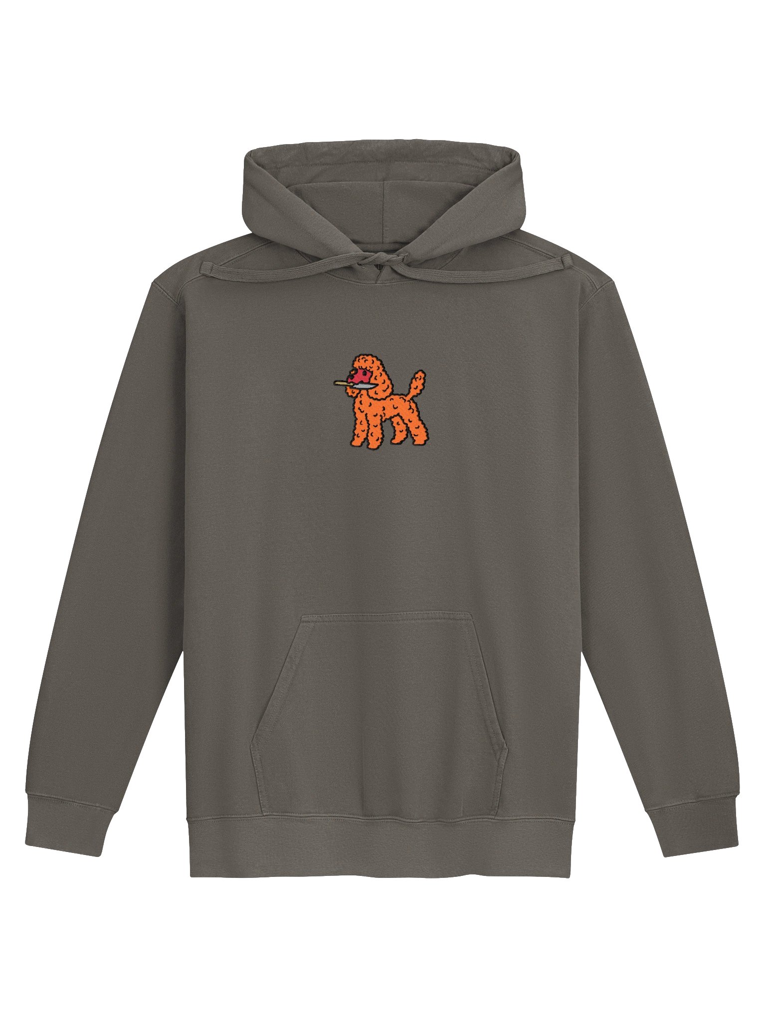 Funny Chibi-Style Poodle(Red) Embroidered Premium Hoodie product image (2)