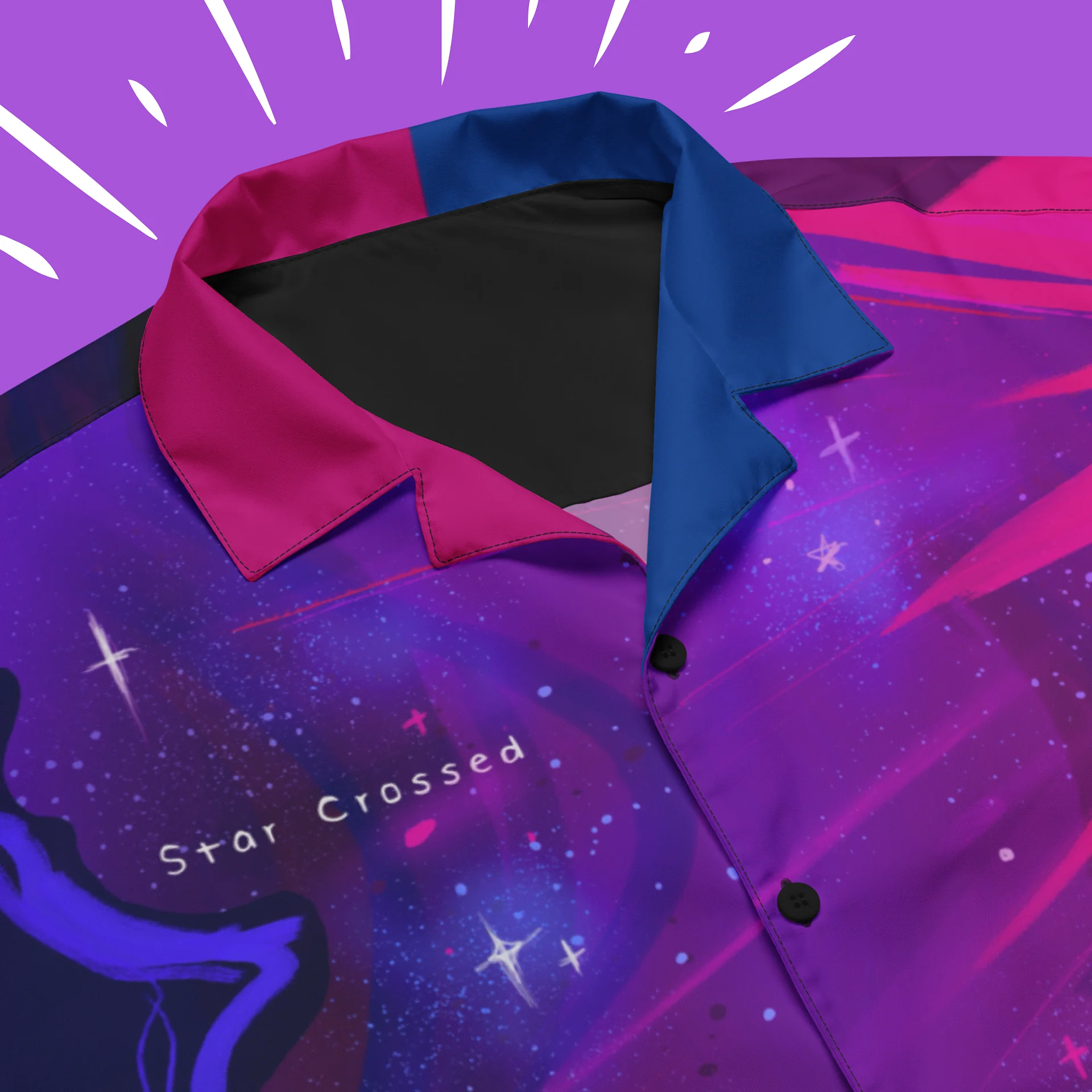 Bisexual Subtle Pride Eldritch Horror Button Up Shirt product image (6)