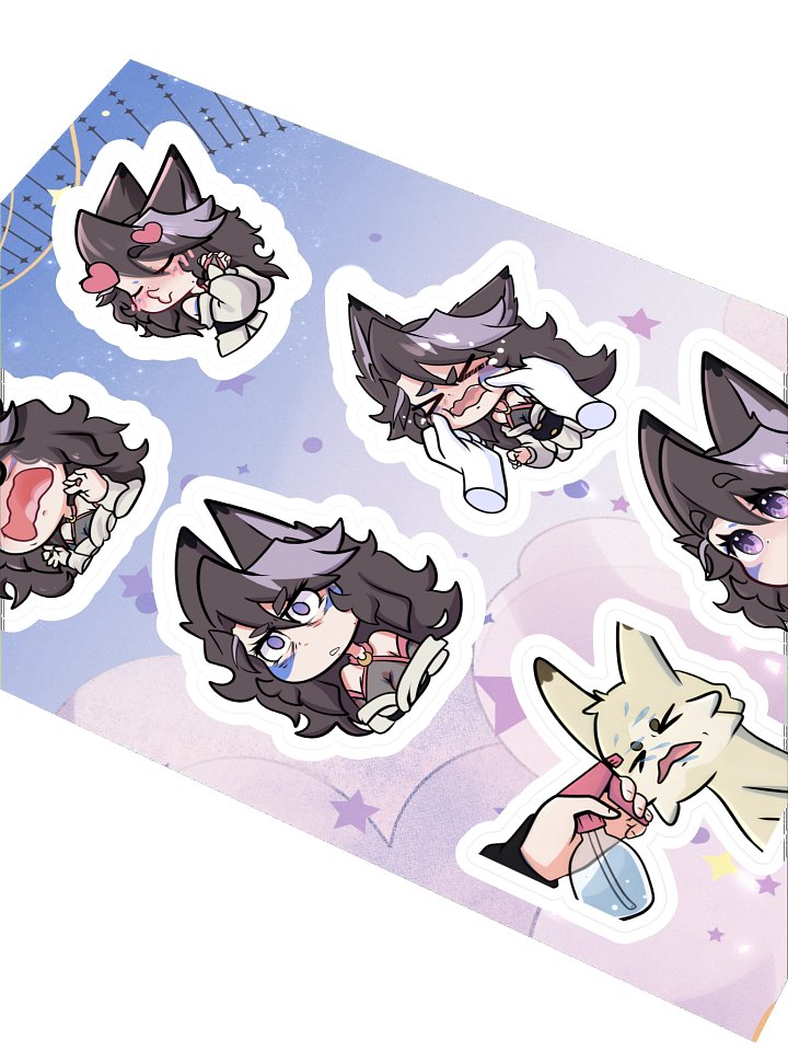 Miss Dusk Kiss Cut Sticker Sheet 02 product image (2)
