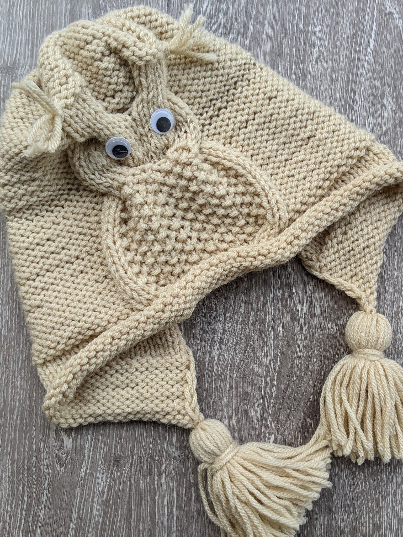 Knit Owl Hat Pattern (Toddler Size) product image (8)