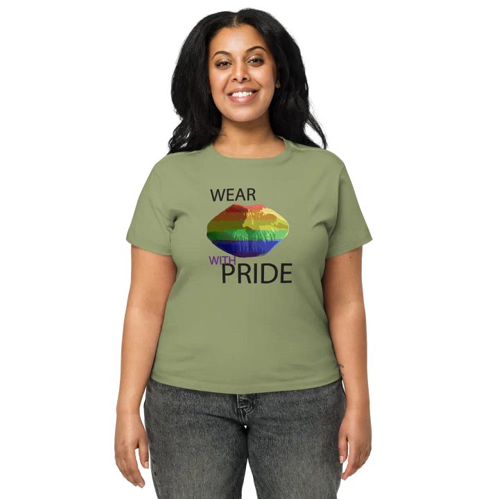 Pride Kiss Rainbow | Women's High-Waisted Tee product image (2)