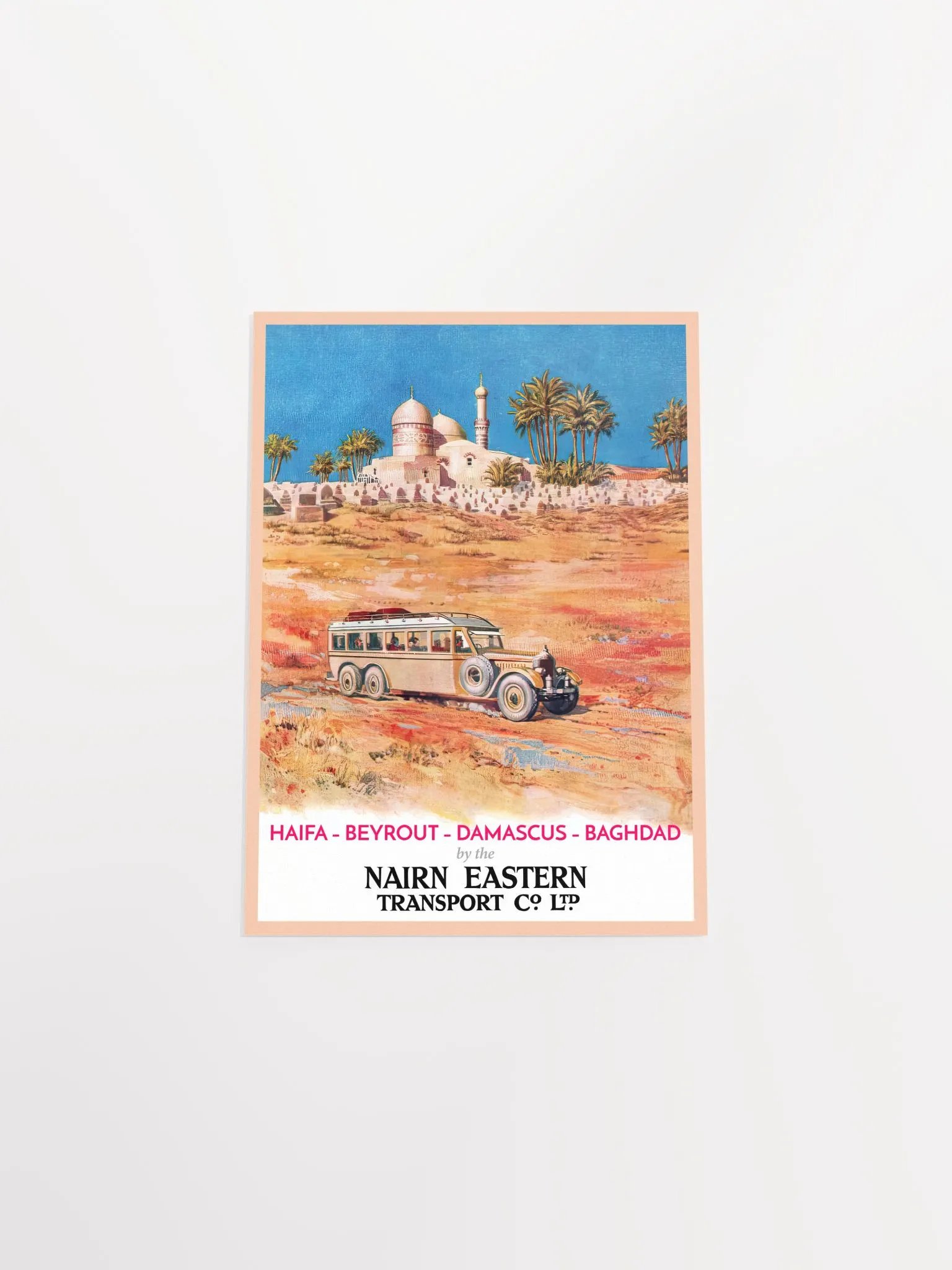 Haifa, Beirut, Damascus, Baghdad. Israel, Palestine, Lebanon, Syria, Iraq. 1931 — retro travel poster, vintage travel art print product image (9)