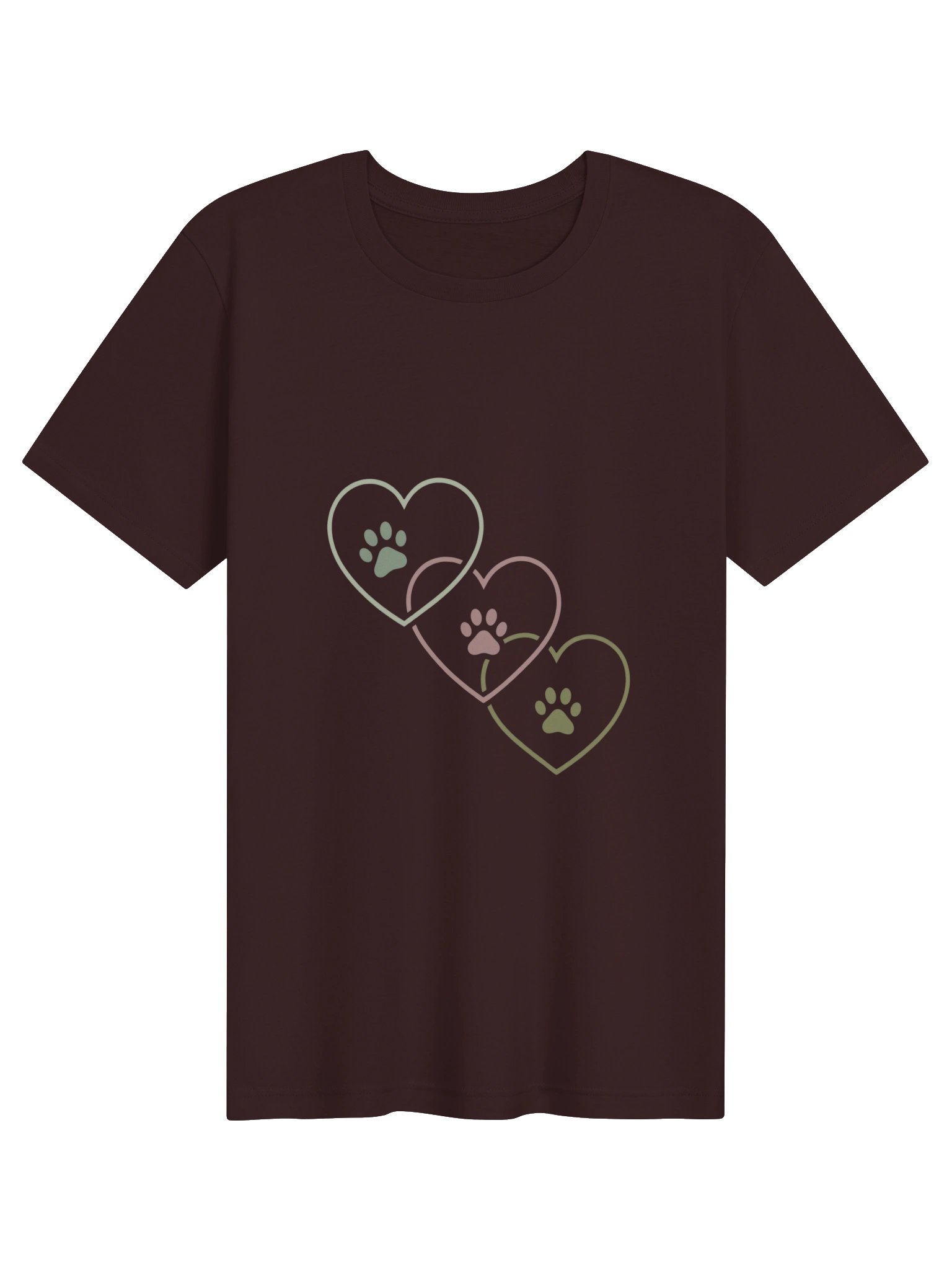 Dog Mom Heart Paw T-Shirt for Women | Cute Dog Lover Graphic Tee | Paw Print Heart Shirt | Pet Mom Gift product image (6)