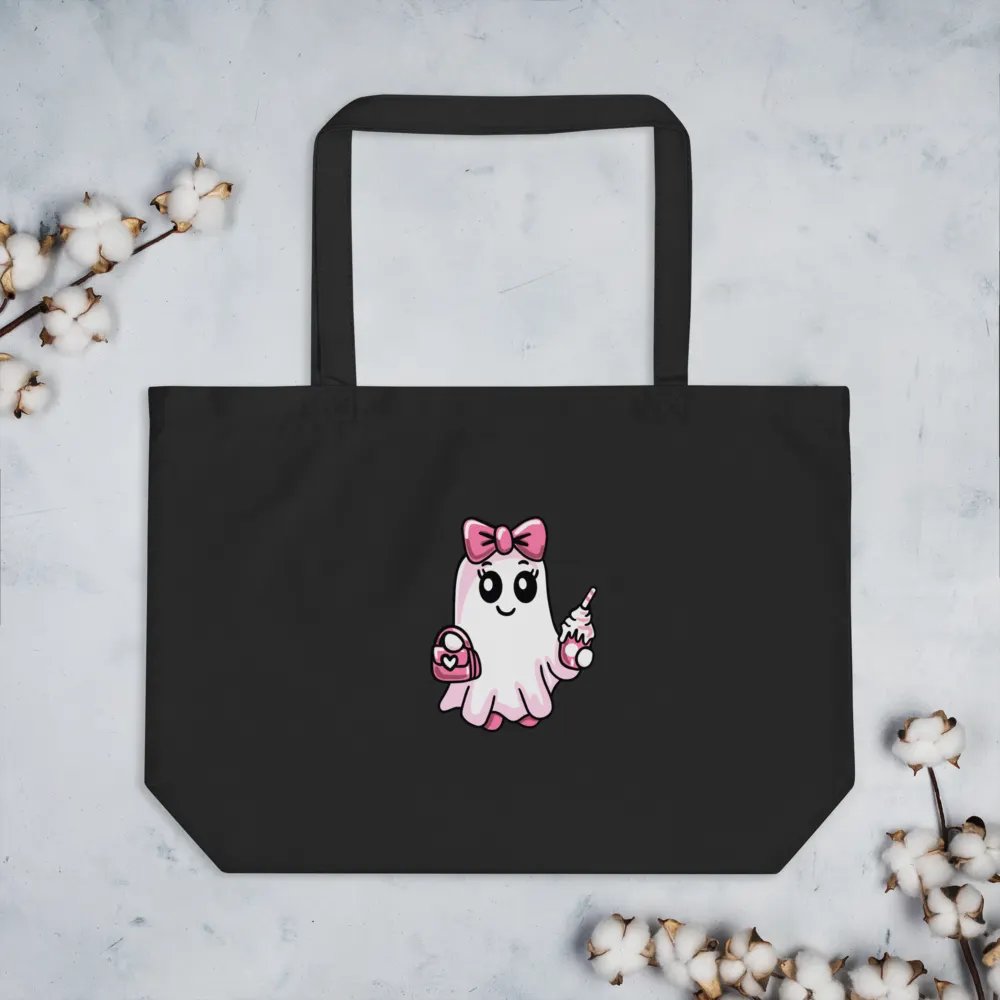 Cute Ghost Organic Cotton Tote product image (5)