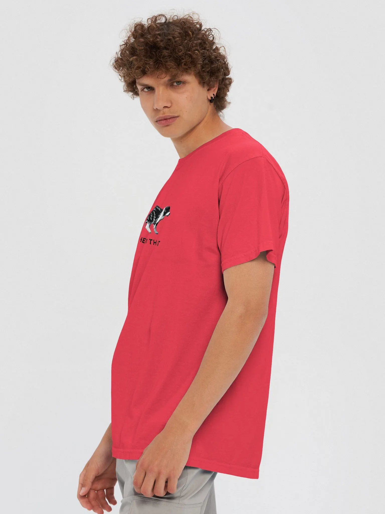 I Herd That T-Shirt(Embroidered) of an Australian Shepherd(Black & White) product image (6)