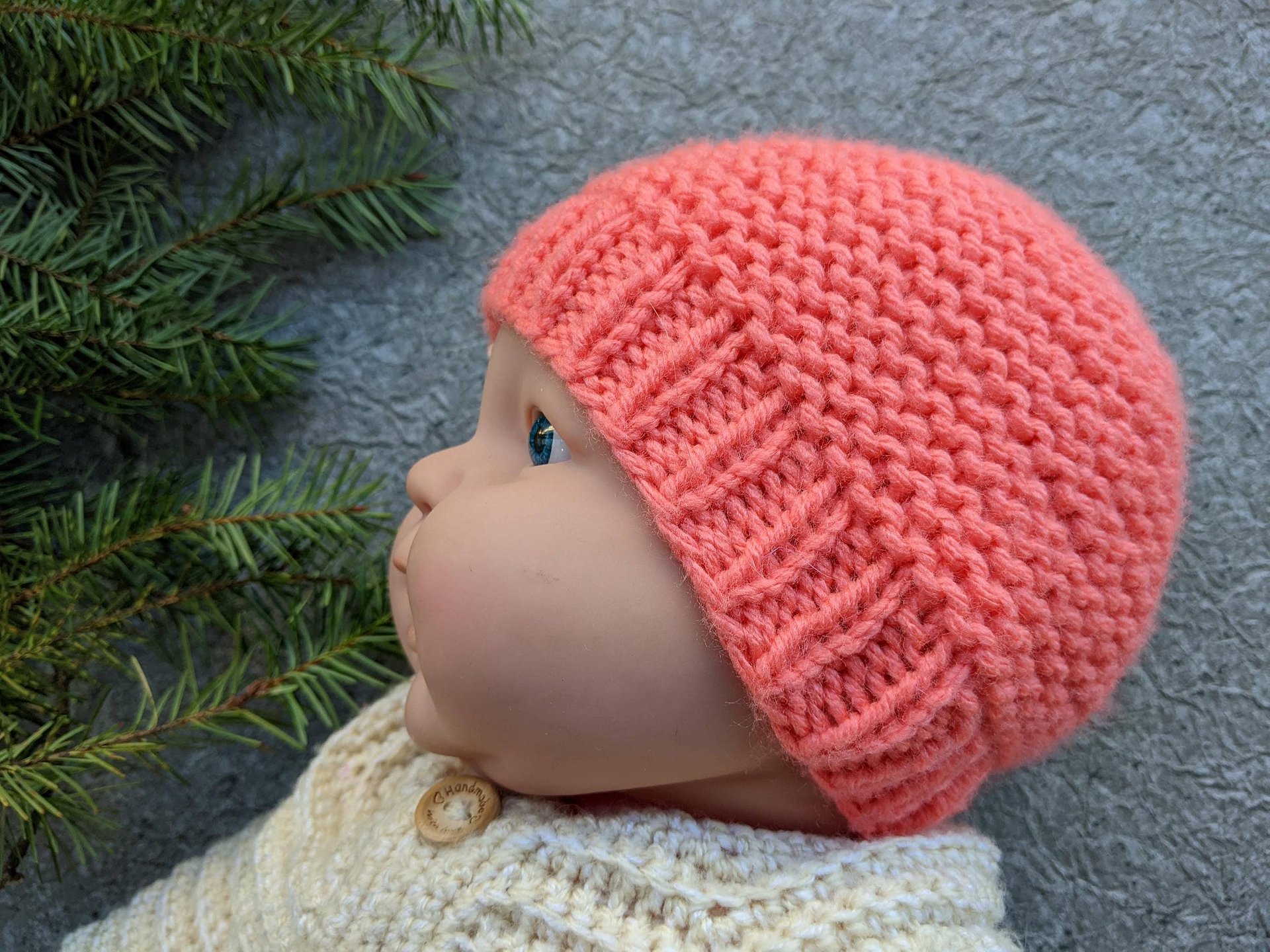 Set of 3 Knit Newborn Baby Beanie Patterns product image (8)