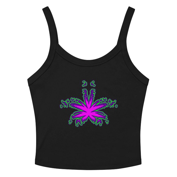 Twisted Cannabis Tank Top, Stoner Weed Shirt, Pink Purple Green Pot Leaf Clothing product image (2)