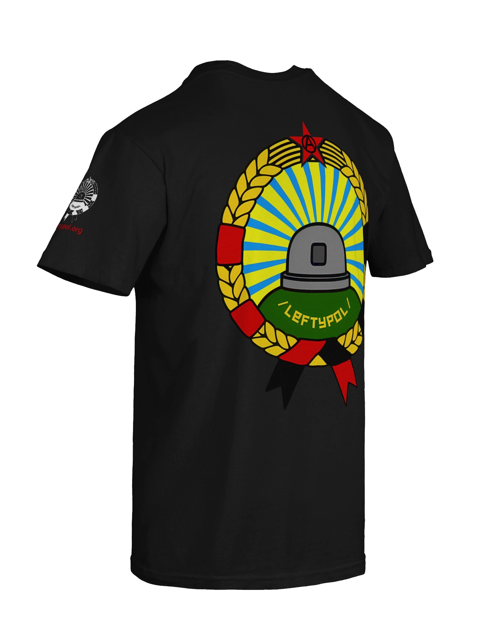 /leftypol/ — Black T-Shirt product image (8)