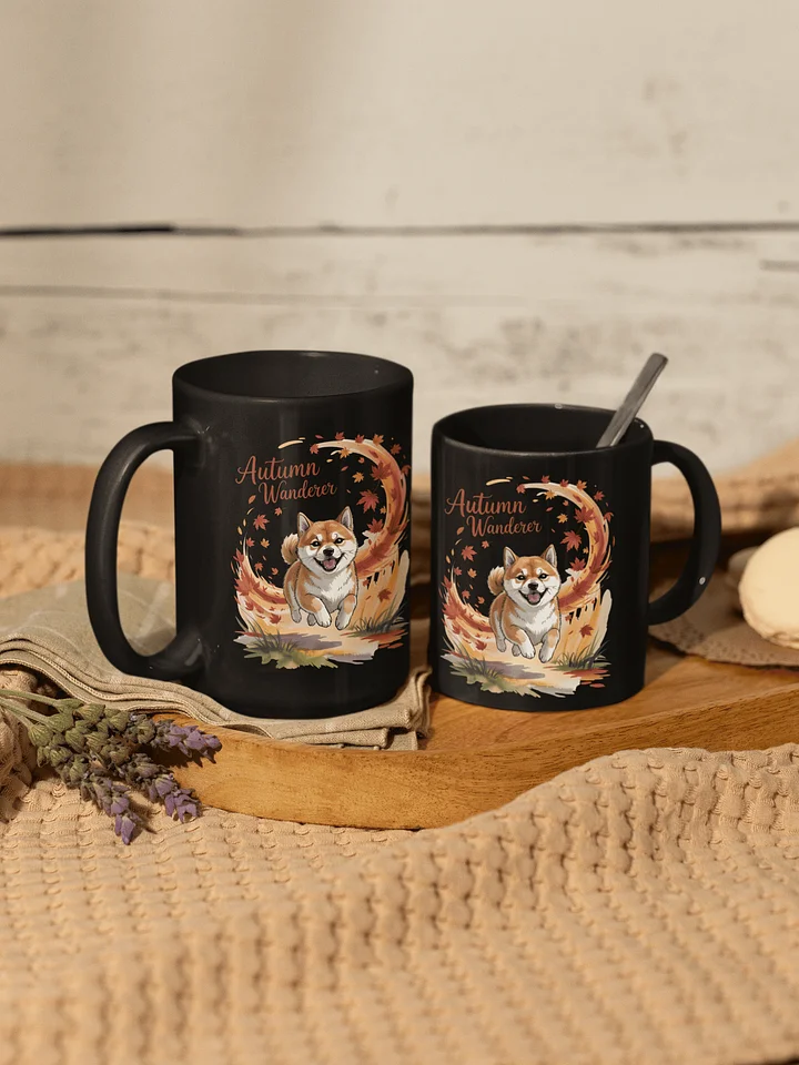 "Autumn Wanderer" Shiba Inu Mug | Cozy Fall Dog & Leaves Coffee Cup product image (2)