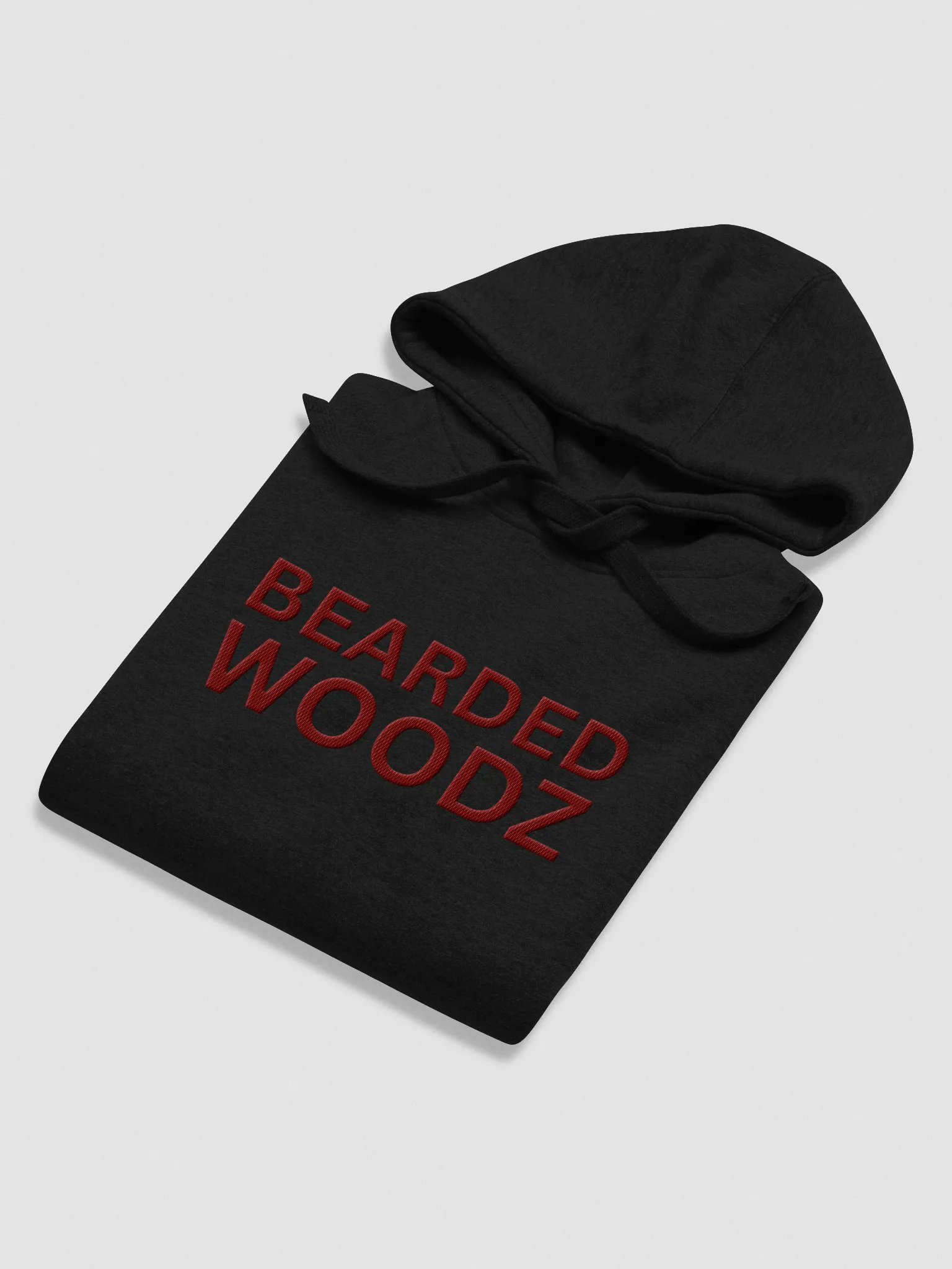 Men's Bearded Woodz Hoodie - Red Embroidery product image (3)
