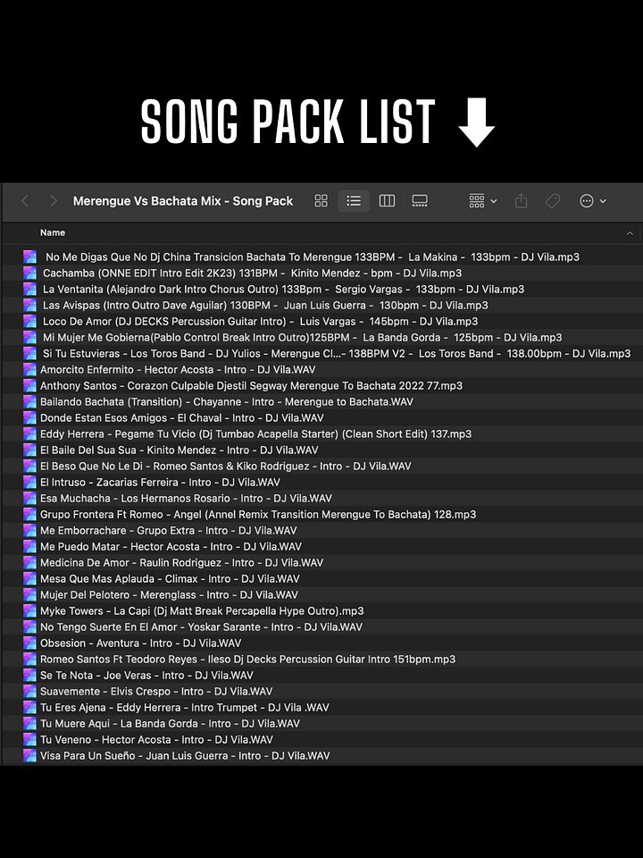 Merengue & Bachata Mix – Song Pack product image (2)