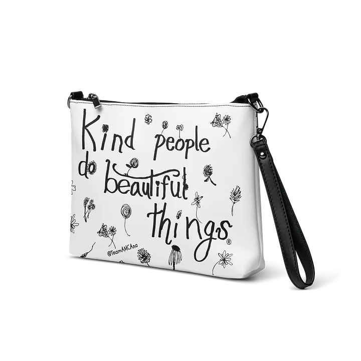 Ana's Wildflowers Crossbody HANDBAG (B&W) product image (2)