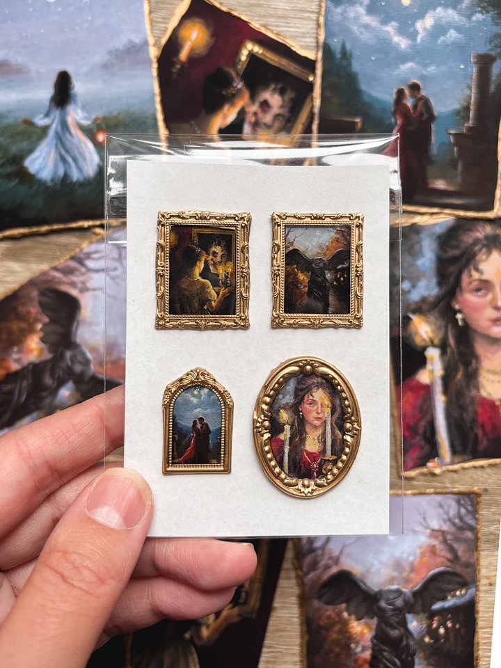 Gothic Romance Mini Handmade Sticker Gallery Sheet- Pack of 4 product image (1)