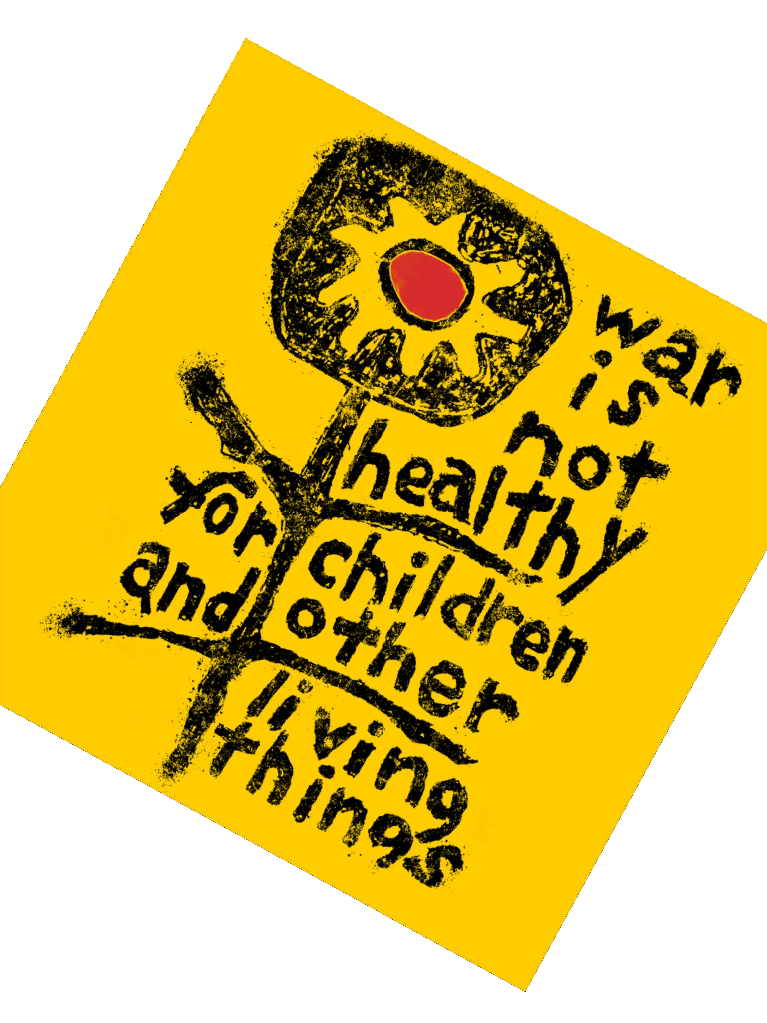 War is not healthy yellow sticker product image (4)
