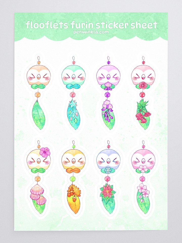 Flooflets furin sticker sheet product image (1)
