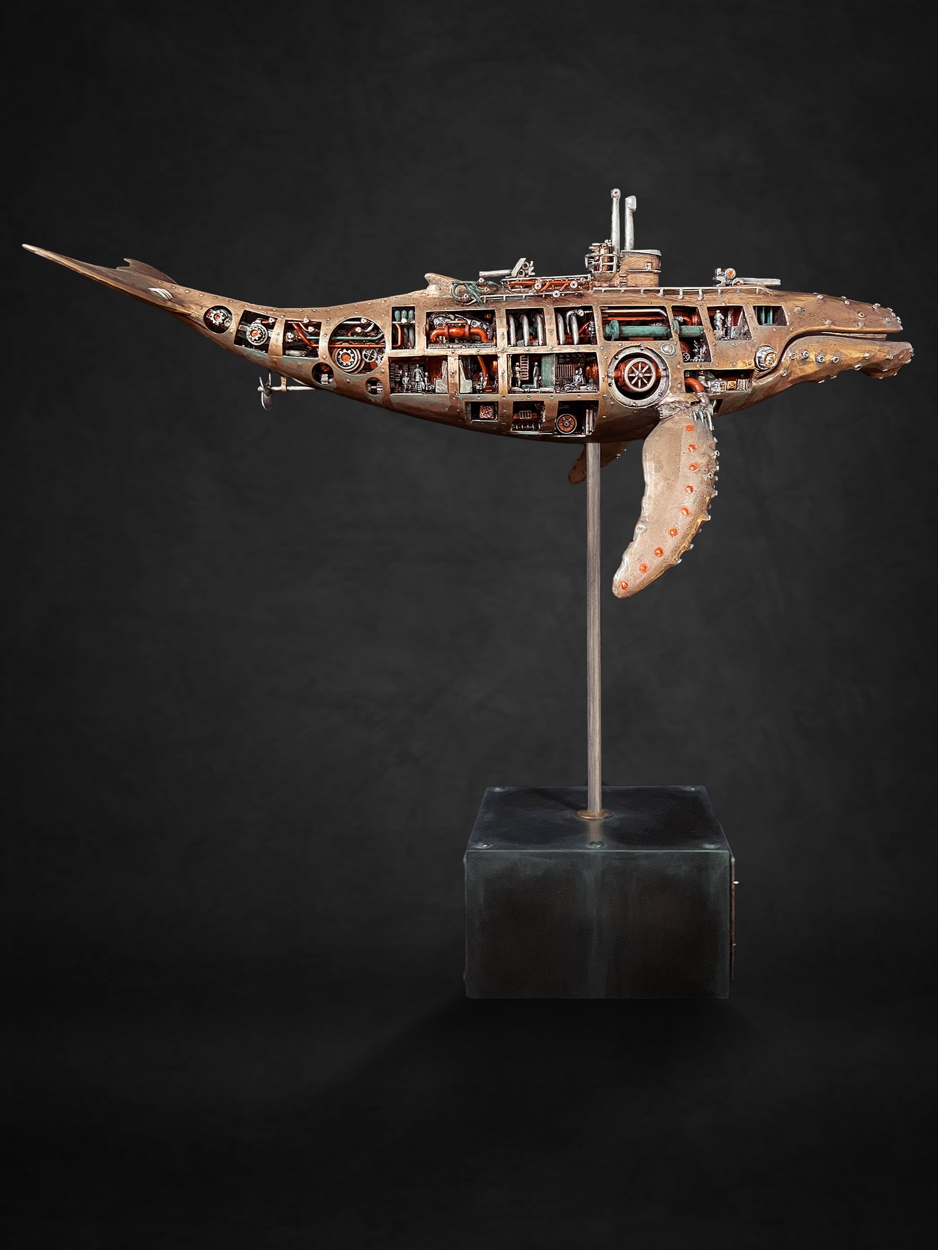The Mariner’s Shadow ($17,500 Total – $7,500 Secure Deposit): Illuminated Whale Structural Study | 710mm (28") | The Video Build product image (3)