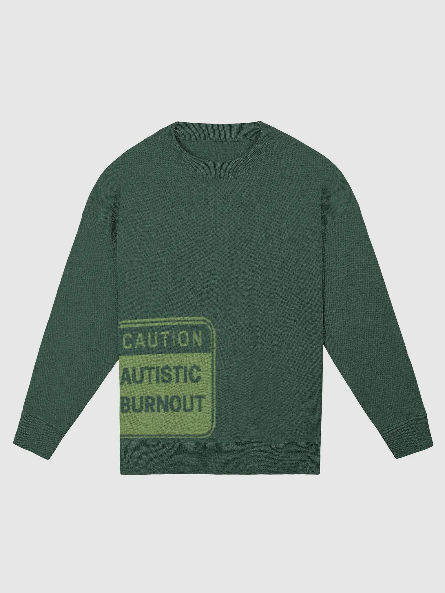 CAUTION: ASD BURNOUT (duotone green) knitwear crewneck product image (2)