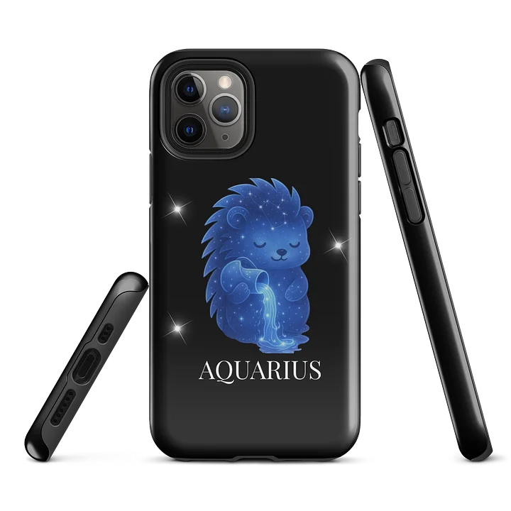 Zodiac hedgie Aquarius iPhone phone case product image (1)