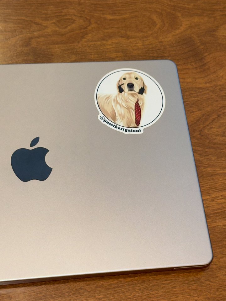 Rigatoni Circle Badge Sticker product image (10)
