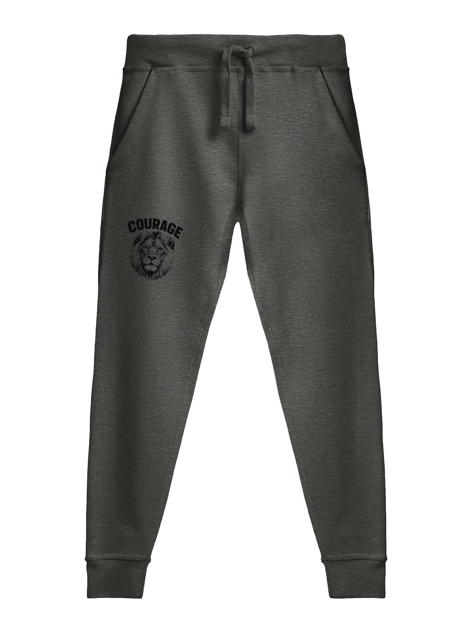 Courage Men’s Fleece Joggers – Minimal Streetwear Relaxed Fit product image (2)
