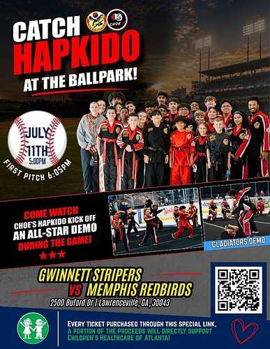 Catch HapKiDo at the Ballpark ⚾

We’re bringing HapKiDo to the Gwinnett Stripers game
July 11 👊

👉 https://www.gofevo.com/eve...