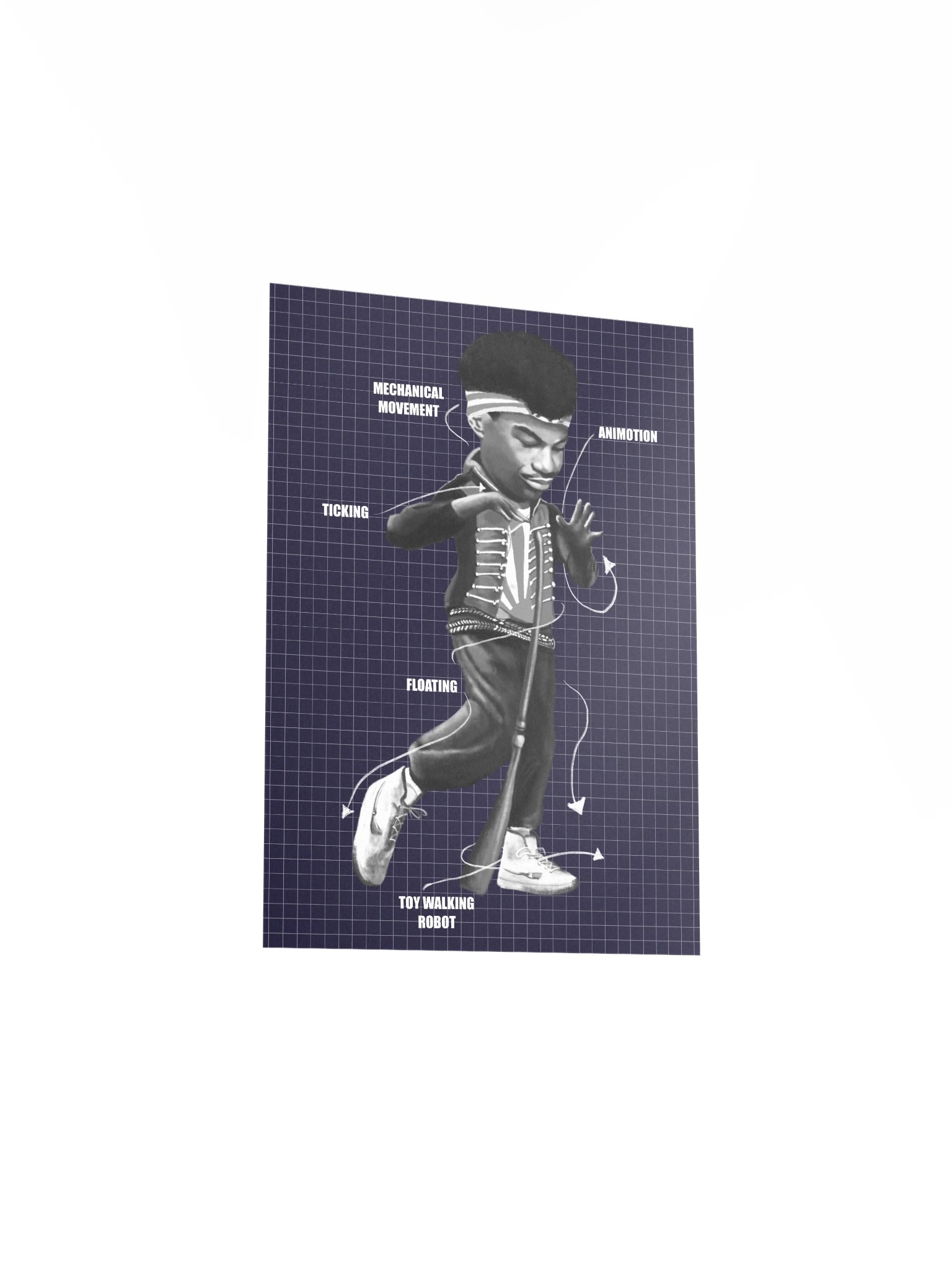 Michael "Boogaloo Shrimp" Chambers Blueprint Print product image (3)