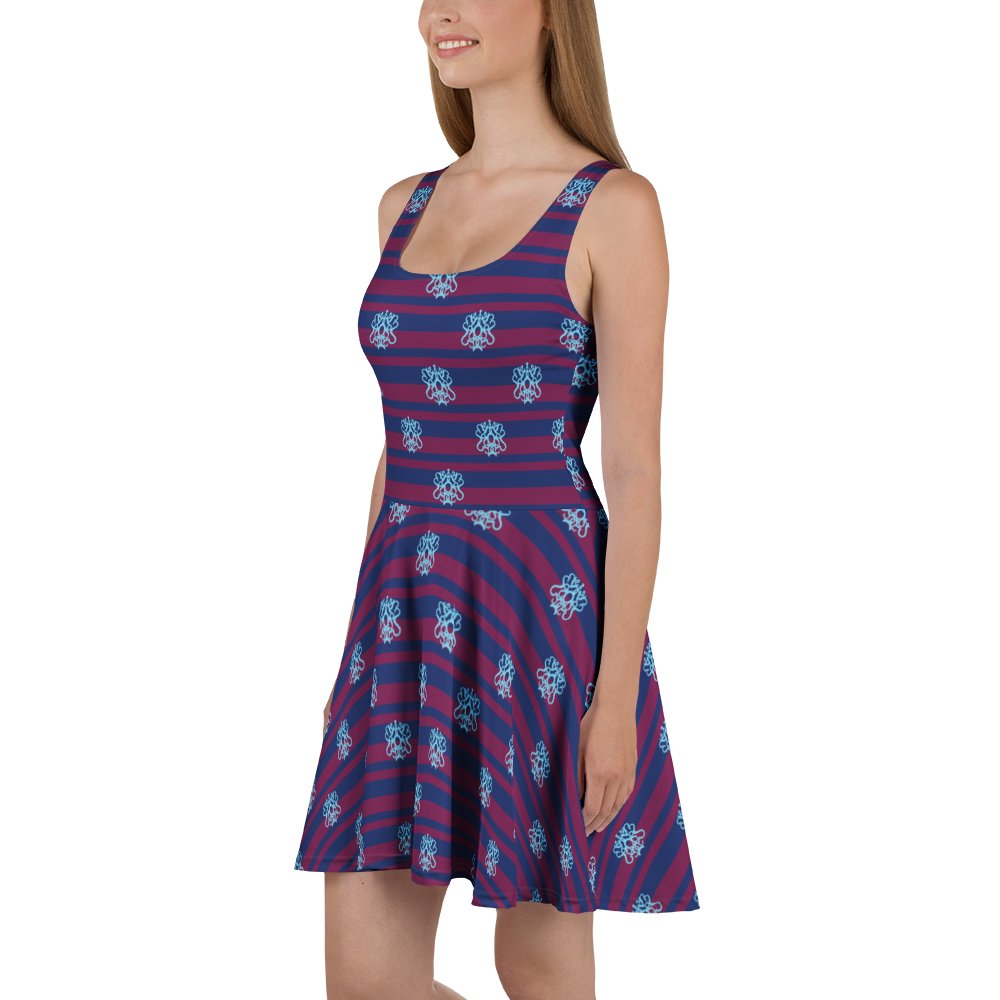 Navy Flirty Academic Skater Dress product image (2)