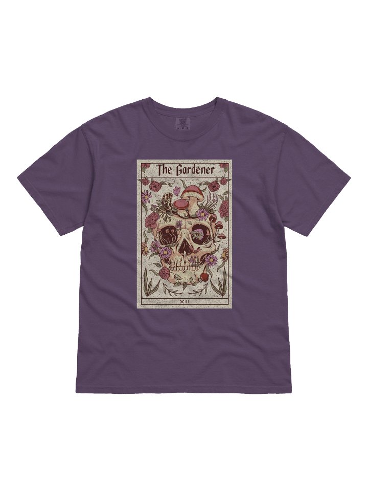 The Gardener Tarot Shirt – Vintage Botanical Skull & Mushroom Tarot Graphic Tee product image (31)
