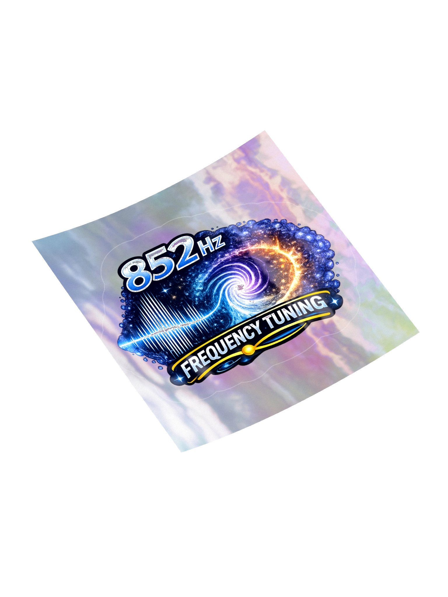 852 Hz Frequency Sticker on Holographic backing product image (10)