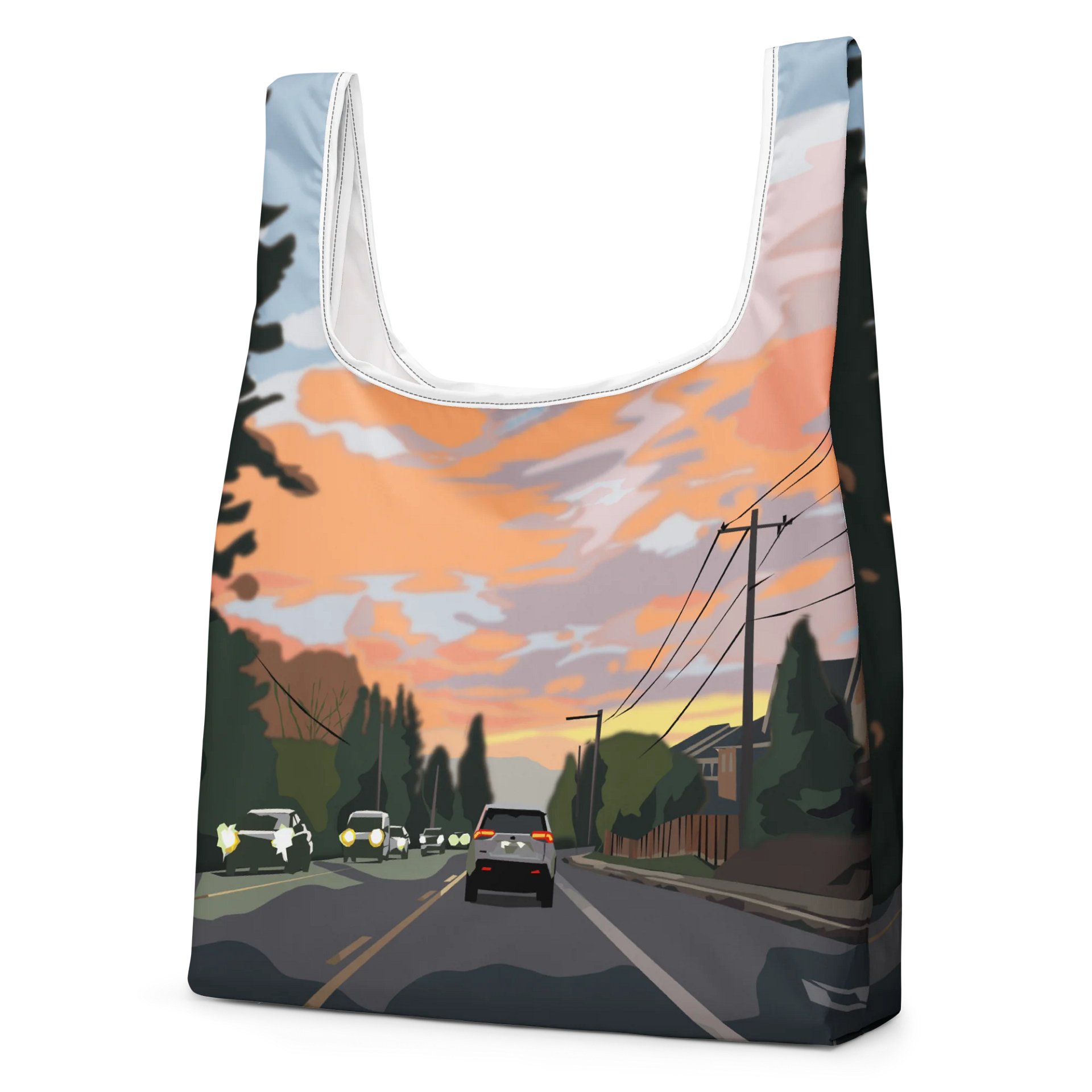 Sunset Commute Reusable Shopping Bag product image (2)