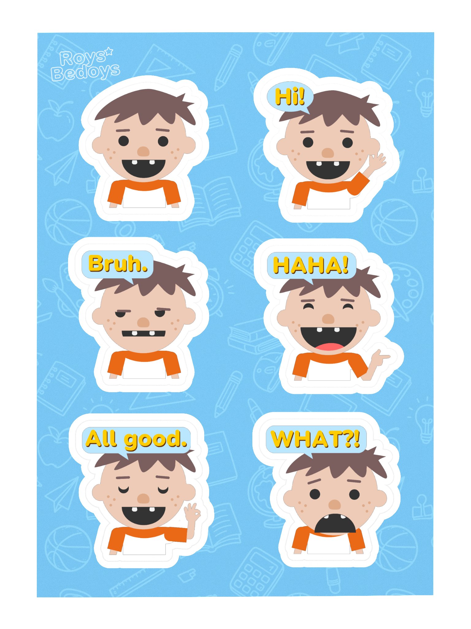 Roys Bedoys Emoji Sticker Sheet product image (3)