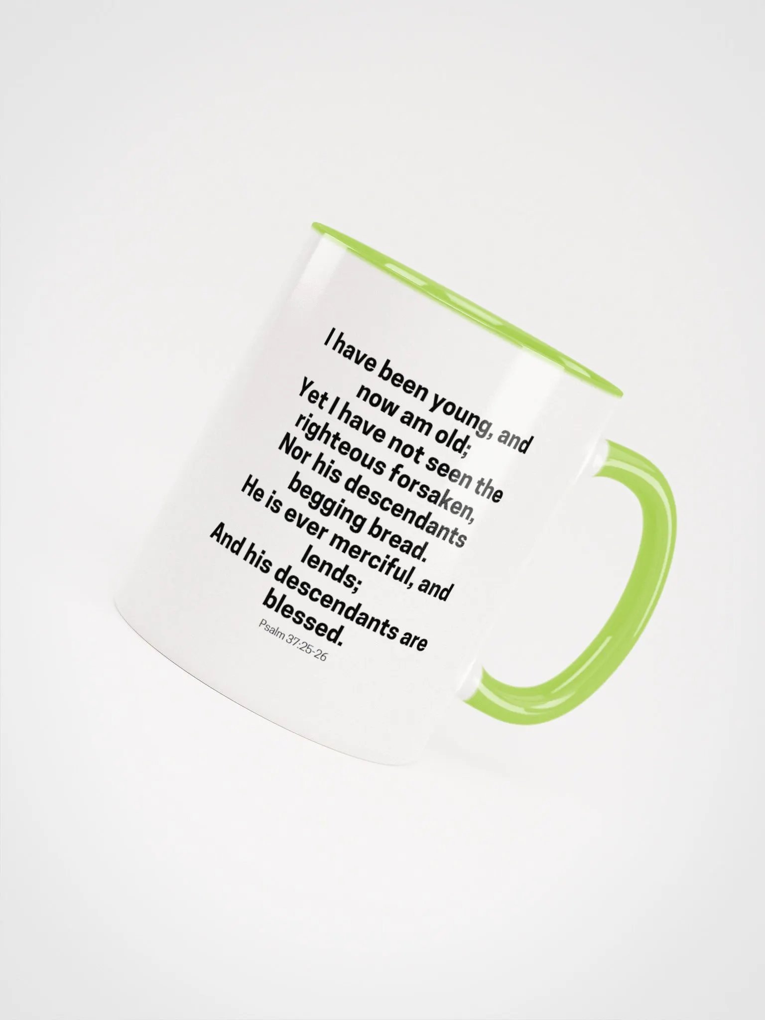 I Have Been Young And Now Am Old I Have Not Seen The Righteous Forsaken Psalm 37:25-26 Two-Tone Mug 11/15oz product image (4)