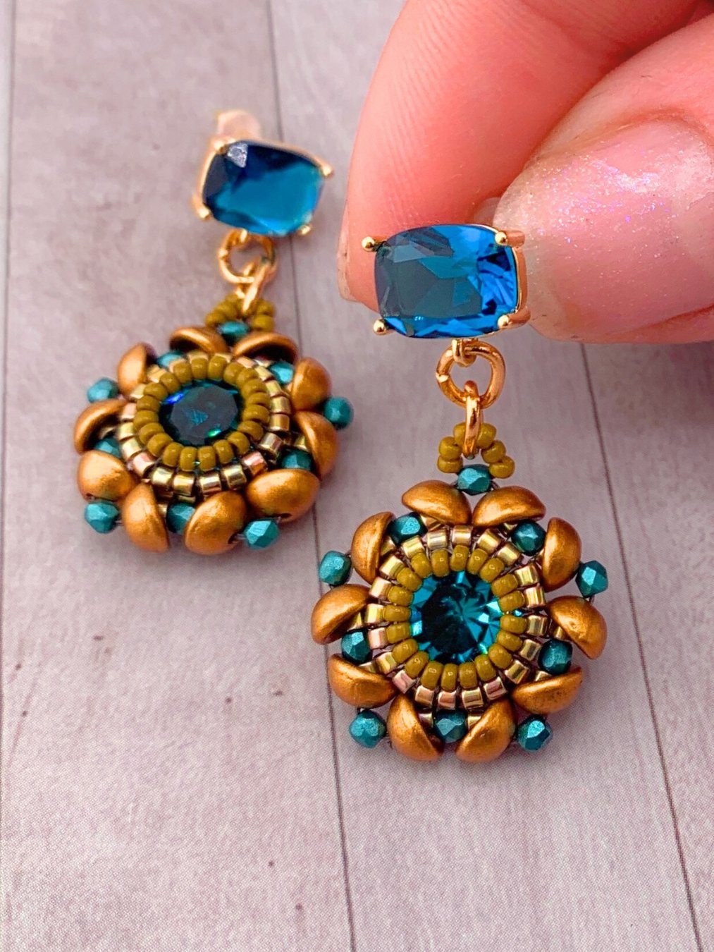 Beading Pattern - Lakeside Tea Earrings product image (3)