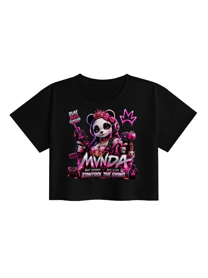 MVNDA™ “Play. Slay. Conquer.” Women’s Crop Top product image (1)