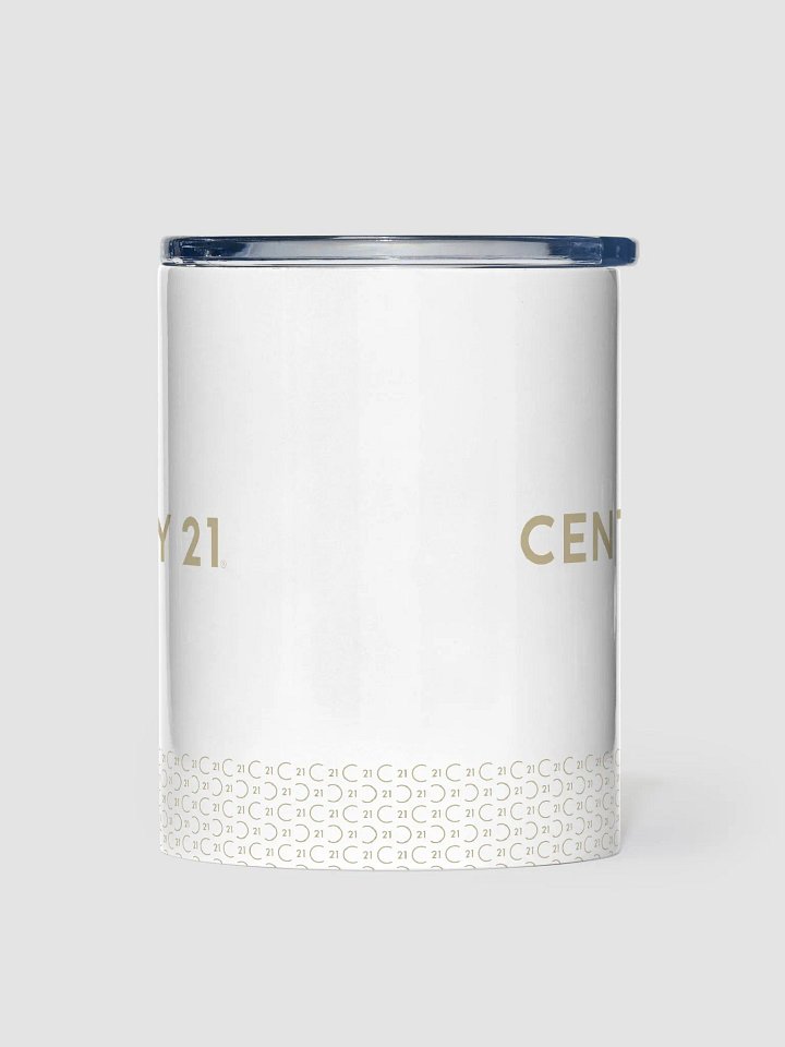 10oz Stainless Steel Tumbler with Gold Wordmark + Seal Pattern product image (1)