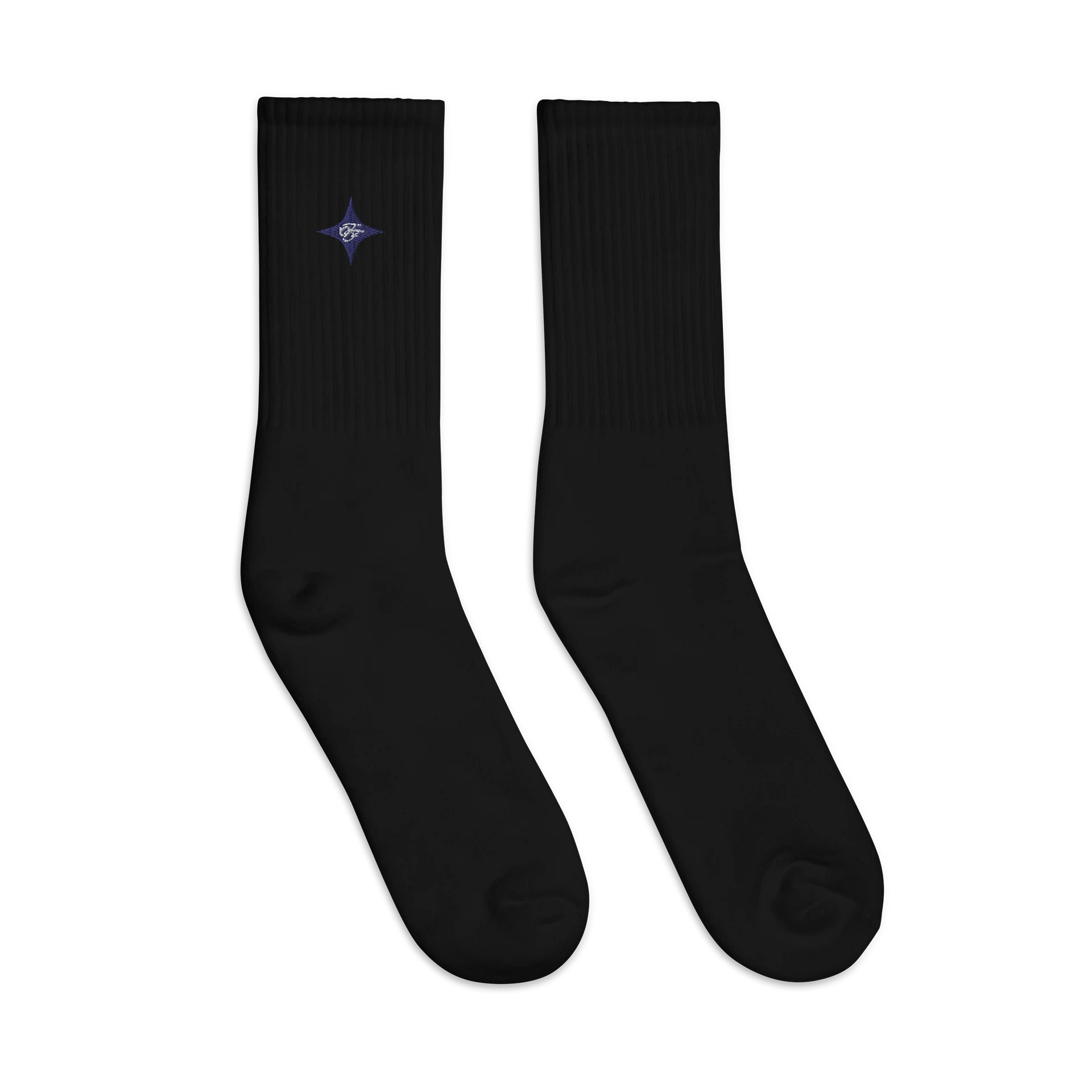 F&F Star Embroidered Crew Socks (NVY) product image (3)