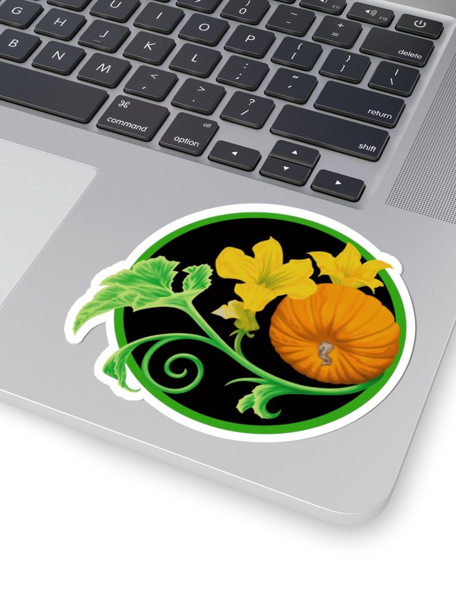 Autumn Pumpkin Blossom Vinyl Decal – Krita Airbrush Fall Harvest Kiss-Cut Sticker product image (4)