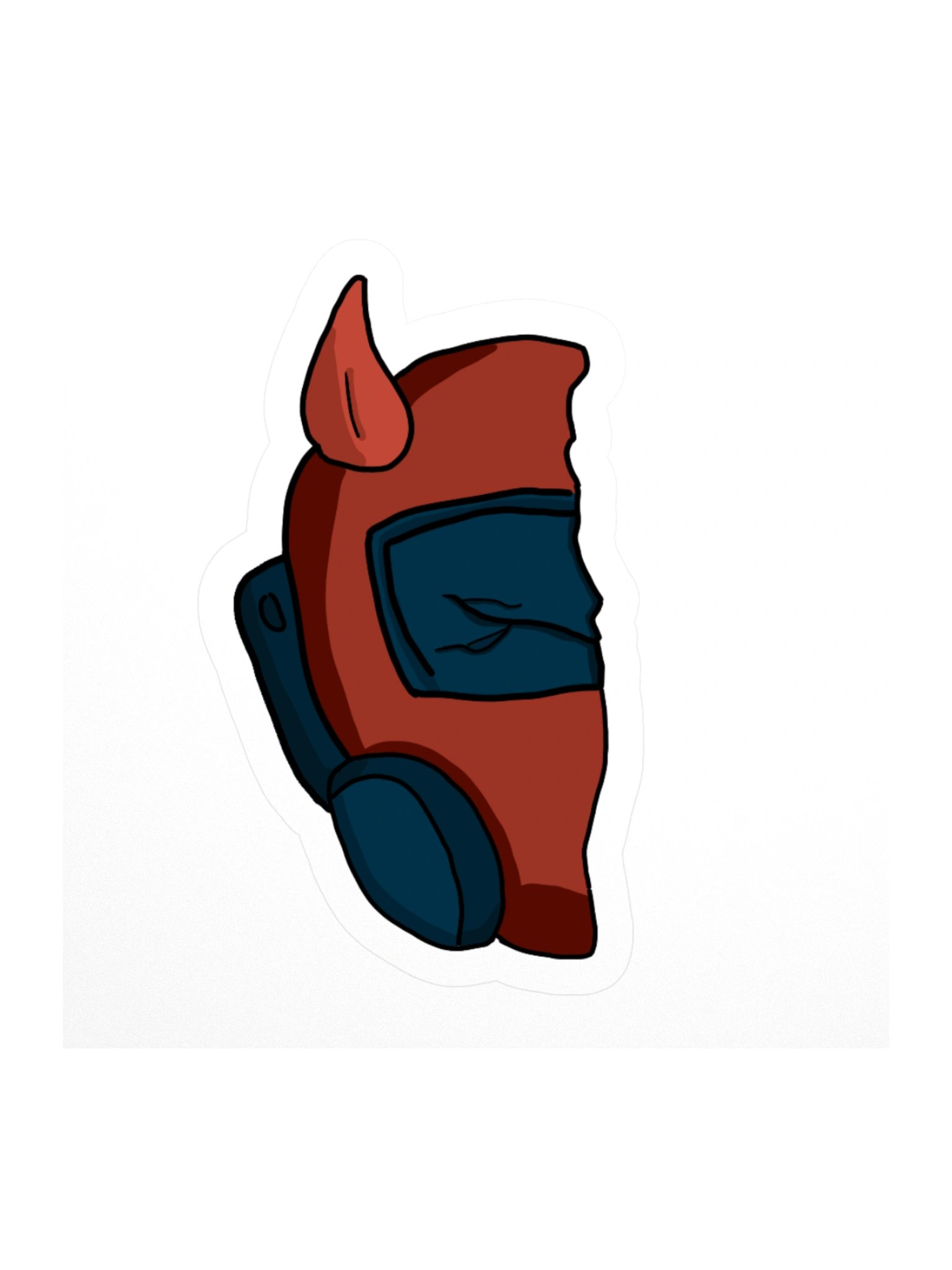 Red lethal Half mask | Kiss cut stickers product image (1)