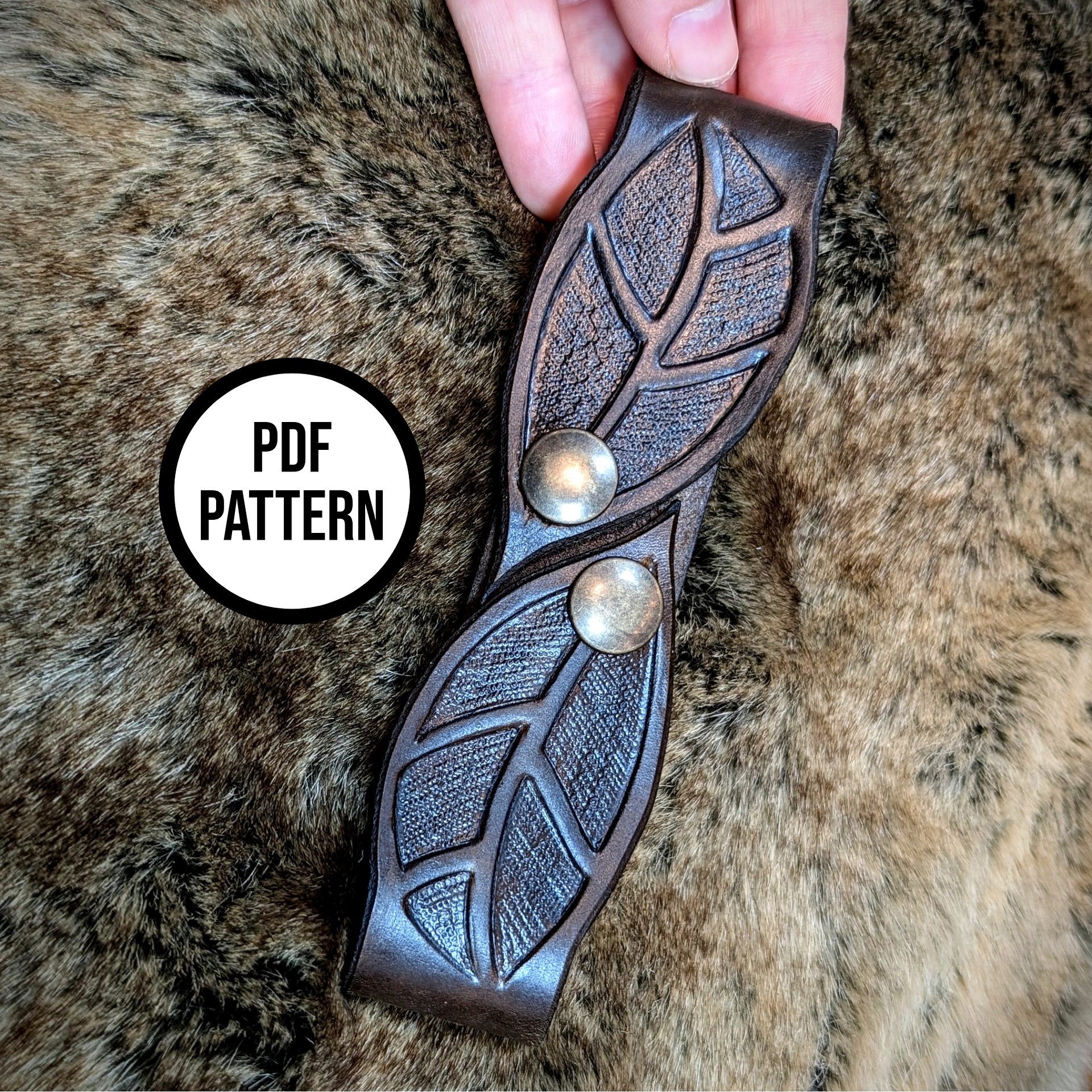 Leather Leaf Belt Loop - PDF Pattern for Leathercraft product image (3)