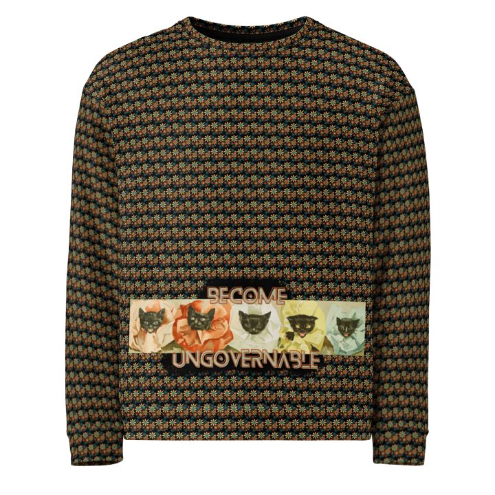 KC, Become Ungovernable (cats), Patterned Sweatshirt product image (1)