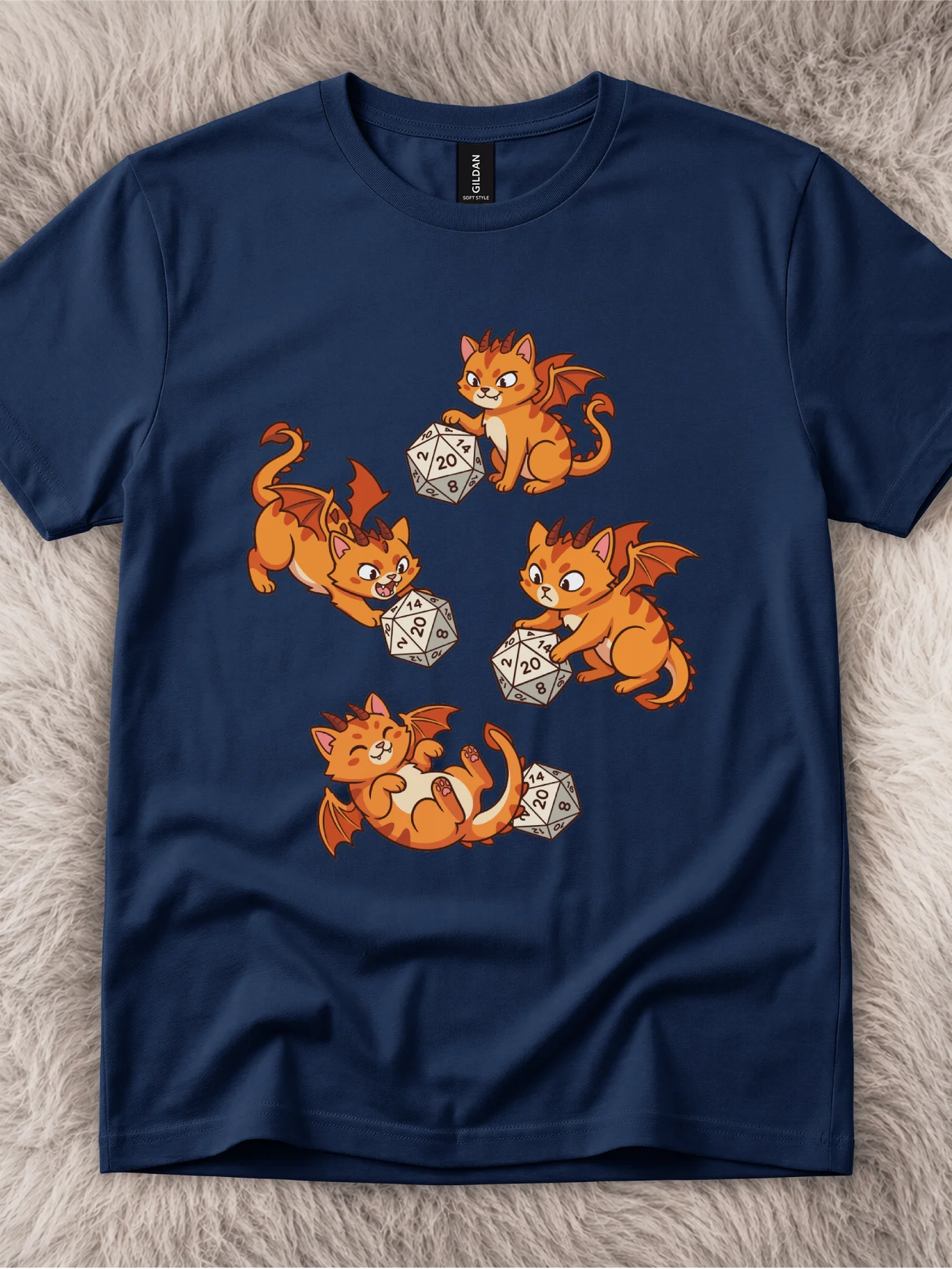 Roll For Chaos Orange Cat Shirt product image (1)