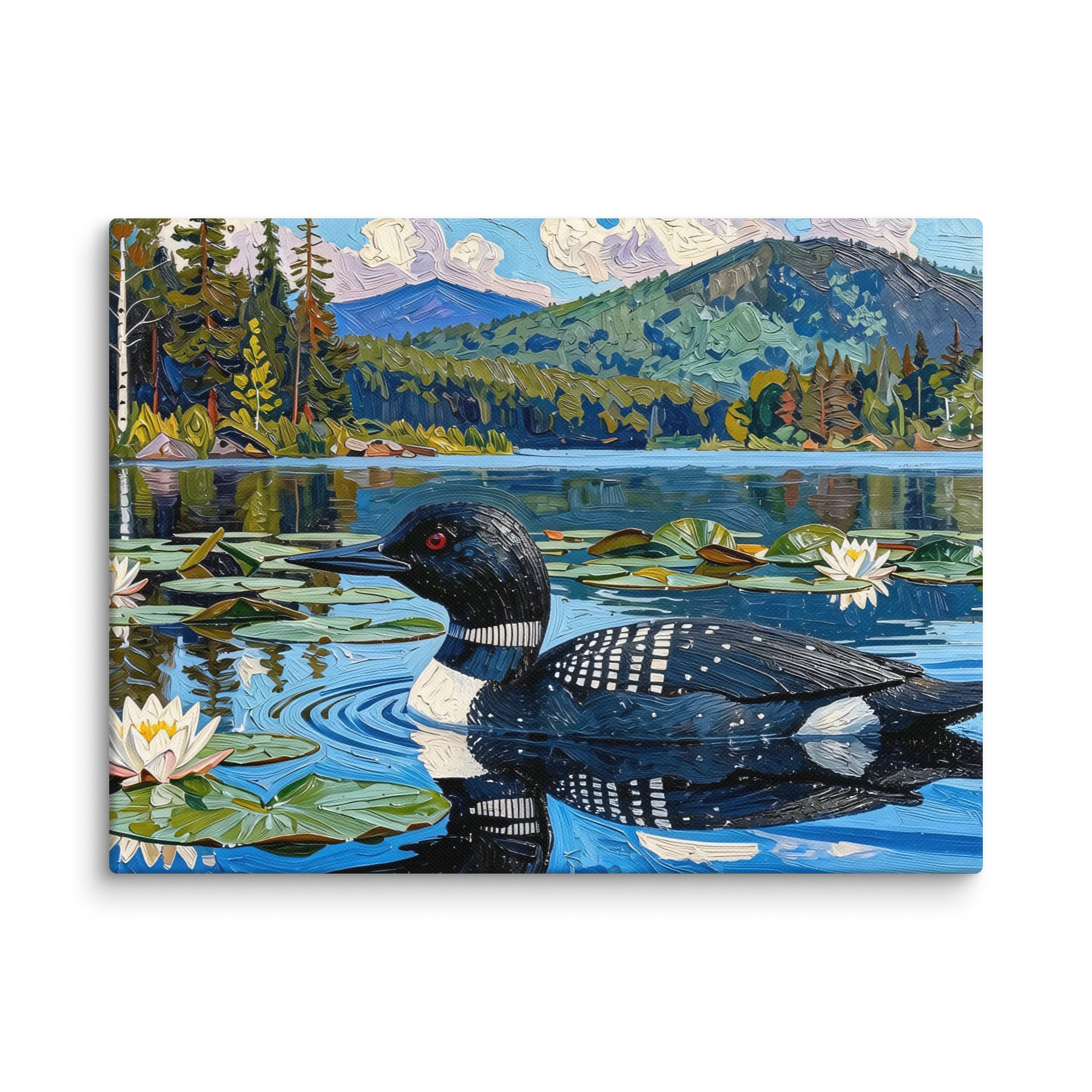 Loon in the Lily Pads Canvas Print product image (1)