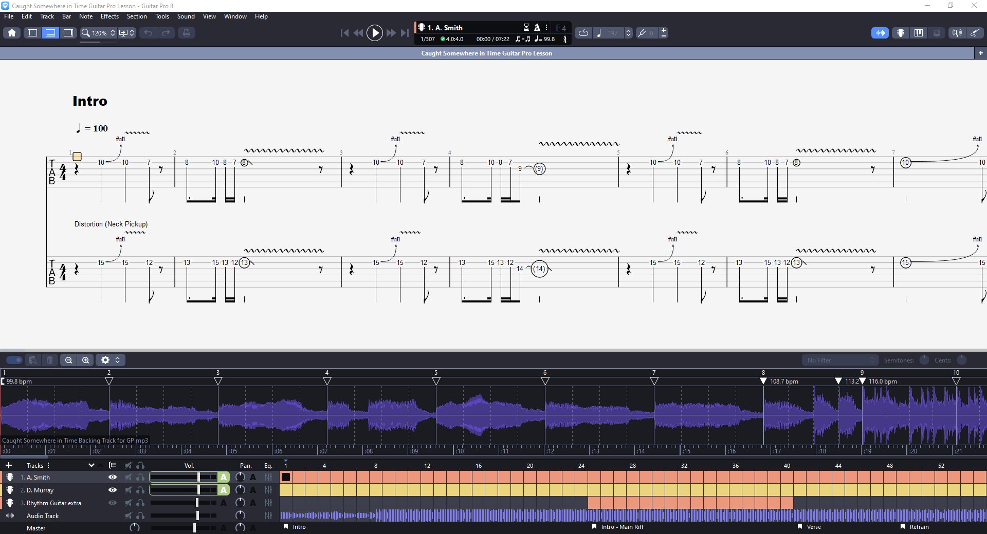 Caught Somewhere in Time PDF TAB + Backing Track MP3 product image (3)