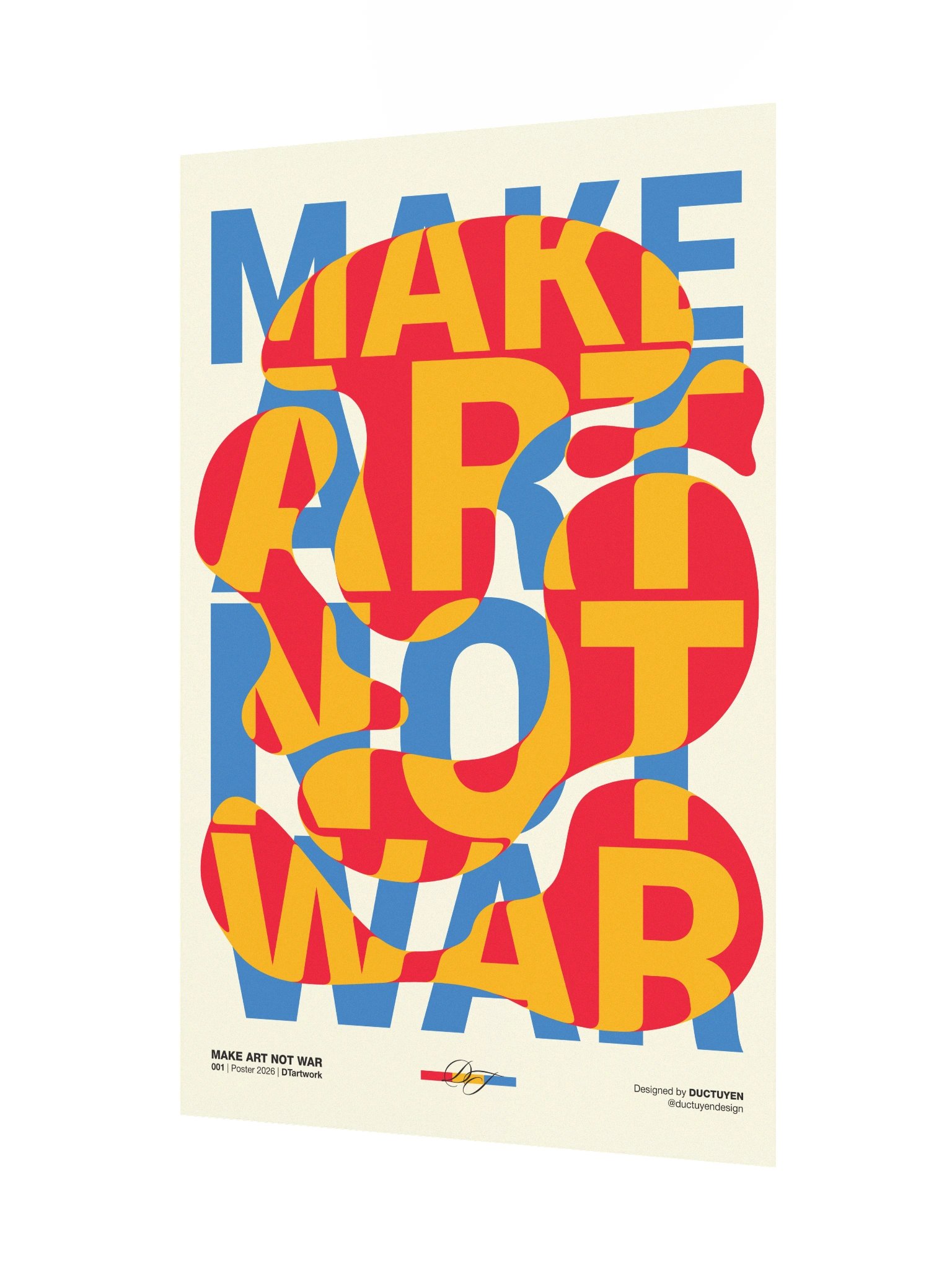 "MAKE ART NOT WAR" Print Poster (Unframe) product image (5)