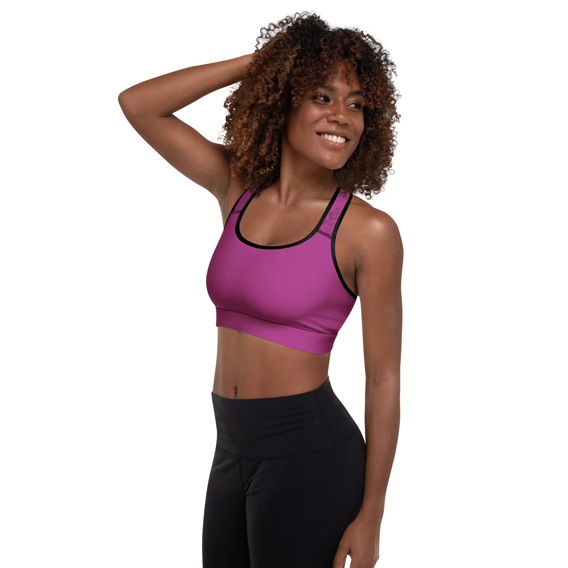 Hot Pink Rose | Padded Sports Bra product image (5)