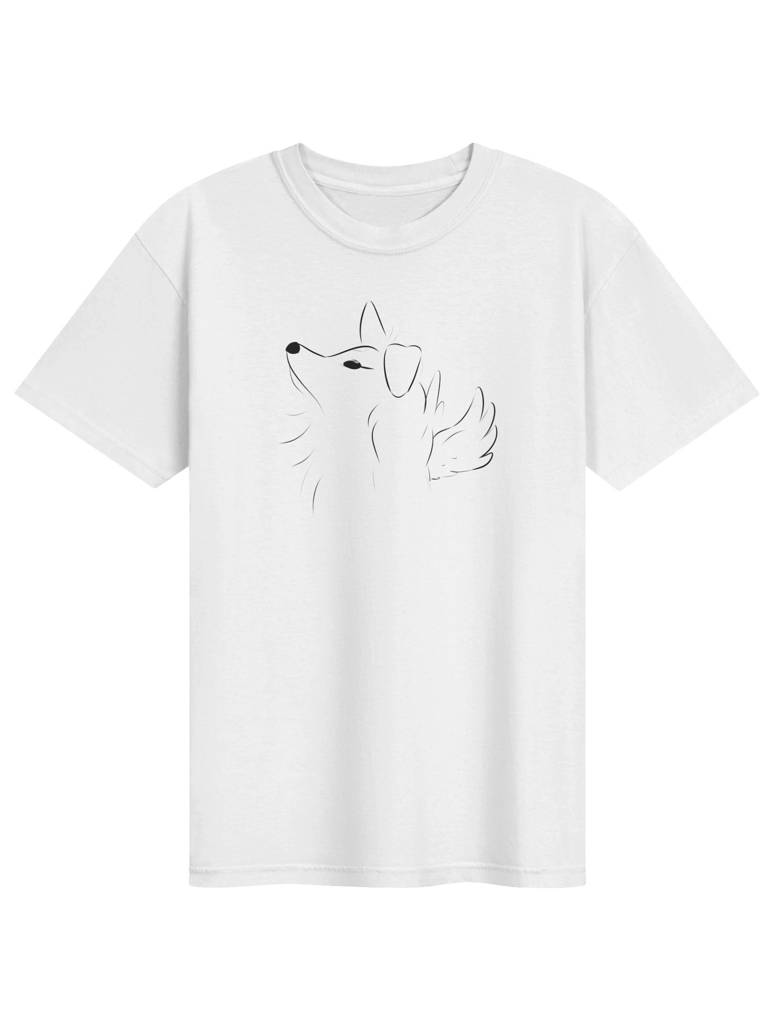 The Angel Sheltie - Unisex Heavyweight T-Shirt (Black outline) product image (1)