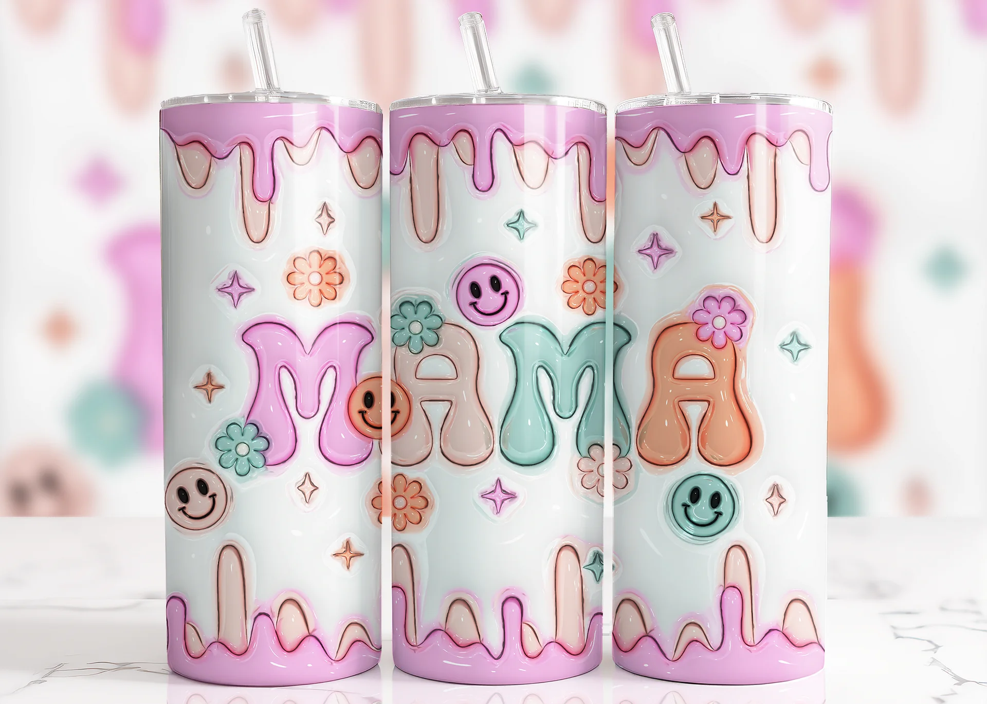 MAMA Floral Bliss Tumbler: Sip in Style! product image (2)