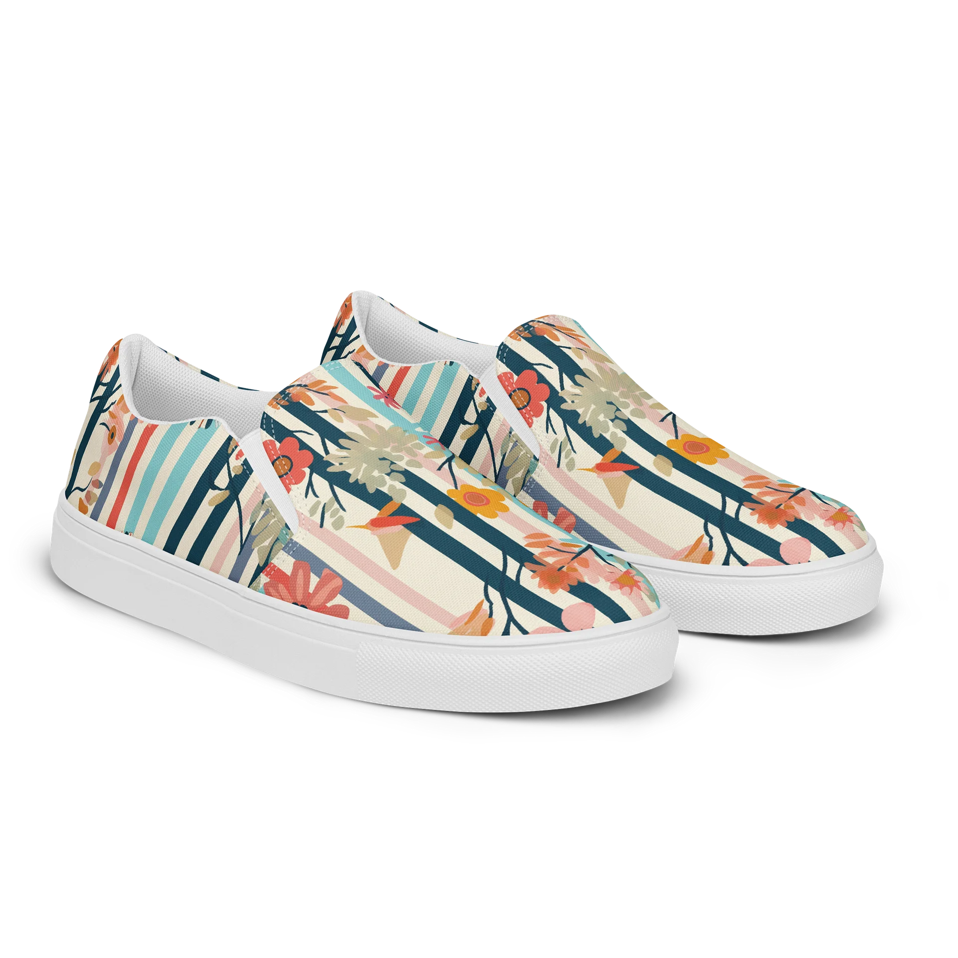Eclectic Floral Stripe Slip-Ons product image (2)