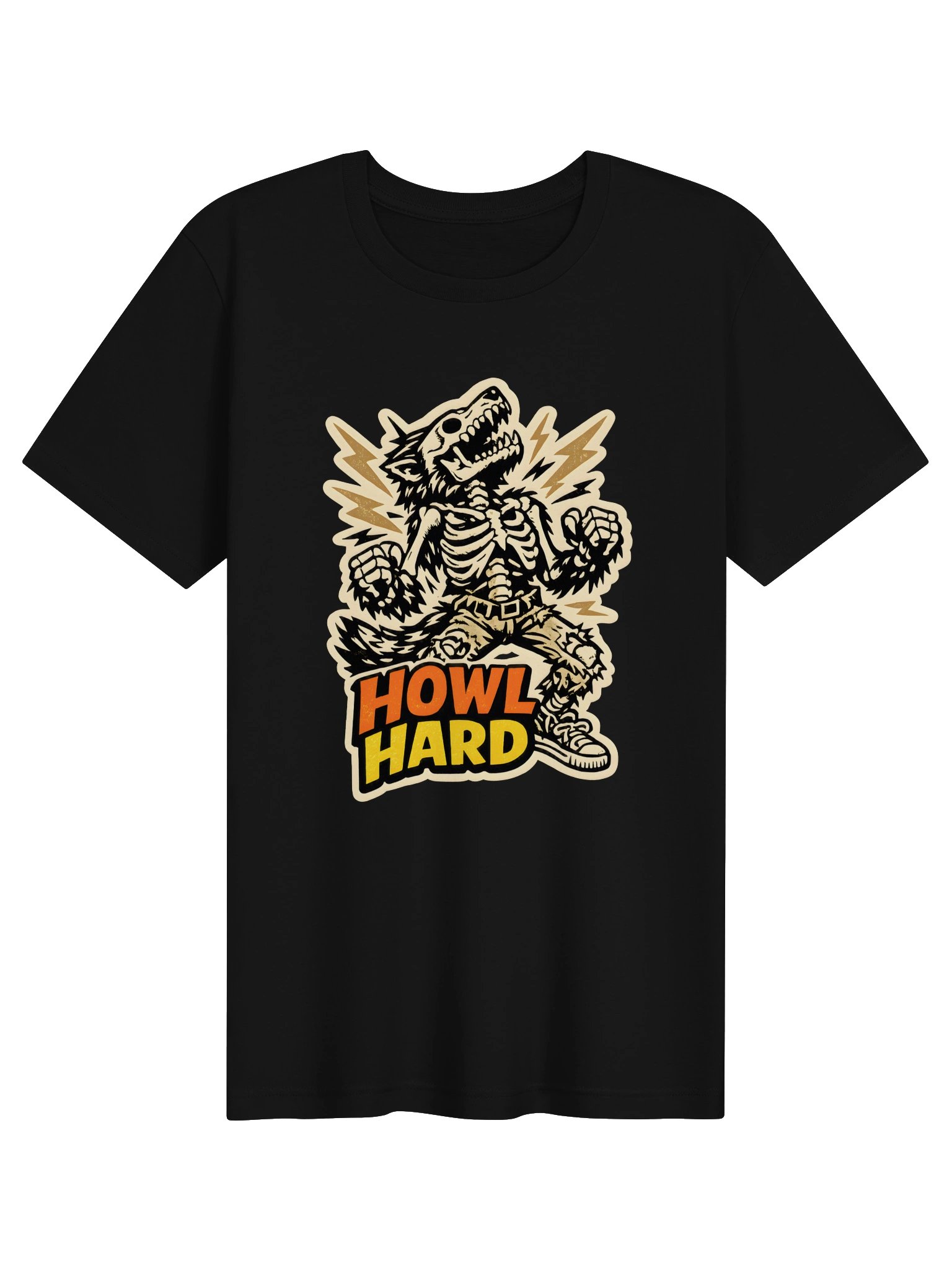 Cartoon Howling Werewolf Skeleton Sticker product image (6)